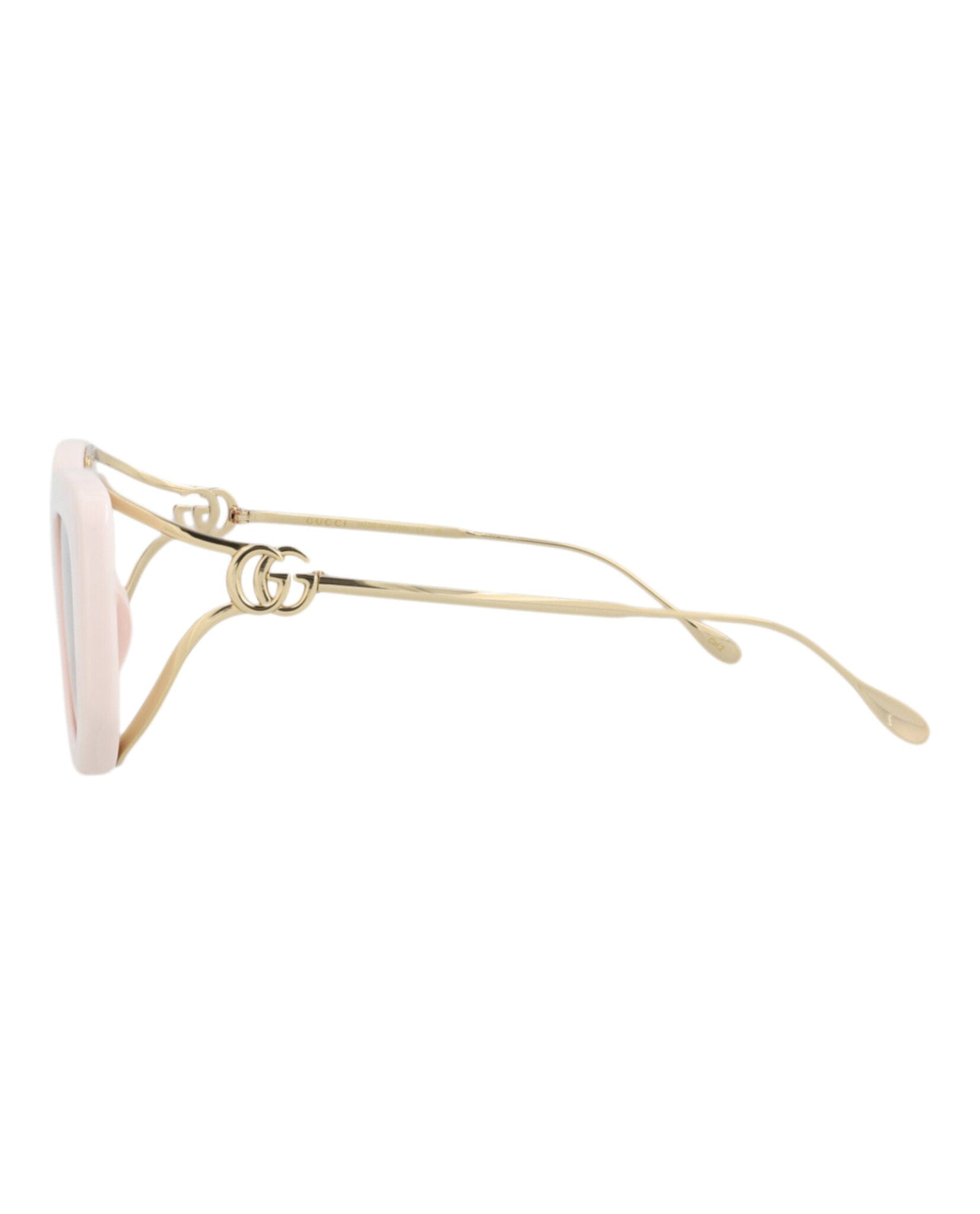 Gucci Womens Square/Rectangle Ivory Gold Red Fashion Designer Eyewear