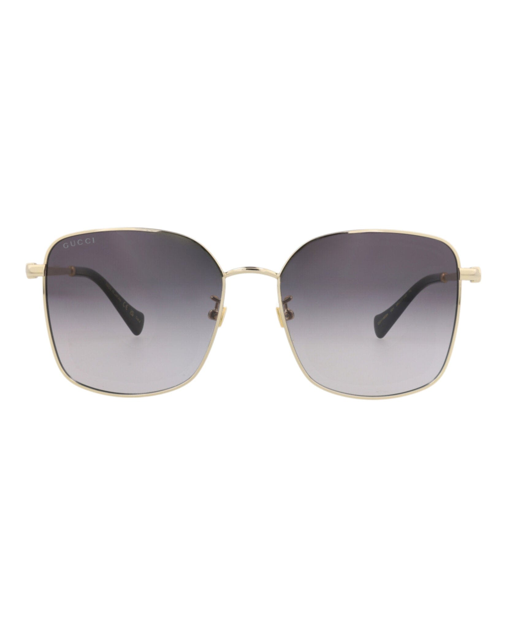 Gucci Womens Square/Rectangle Gold Gold Grey Fashion Designer Eyewear