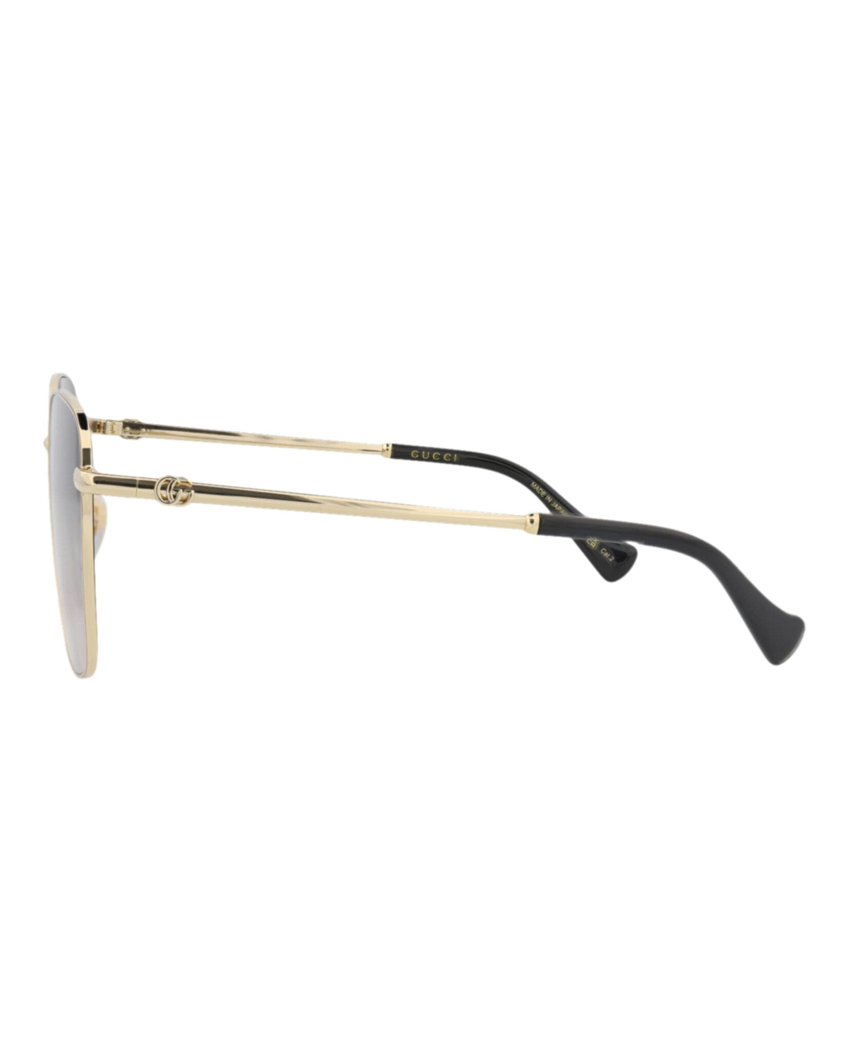 Gucci Womens Square/Rectangle Gold Gold Grey Fashion Designer Eyewear