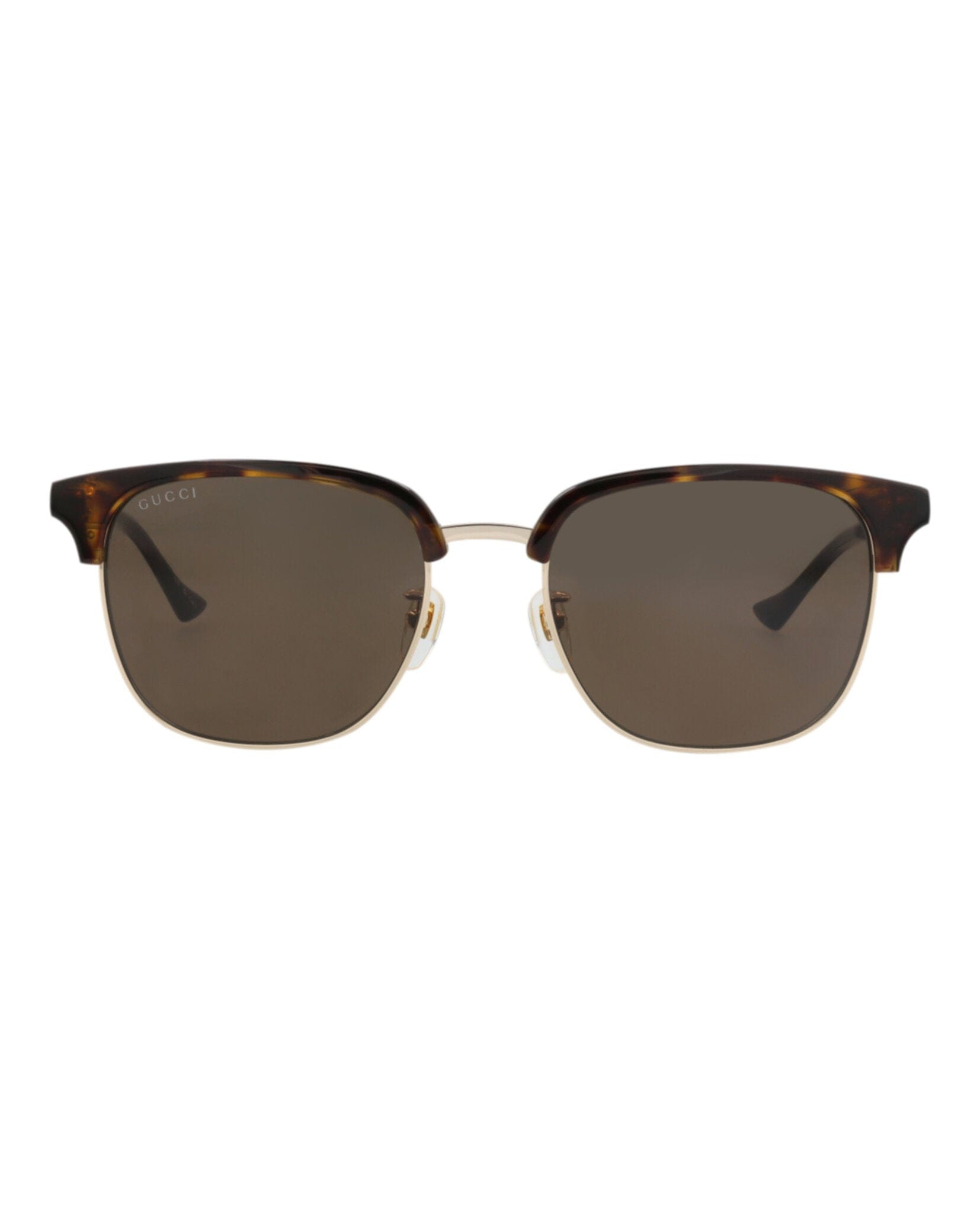 Gucci Mens Square/Rectangle Gold Havana Brown Fashion Designer Eyewear