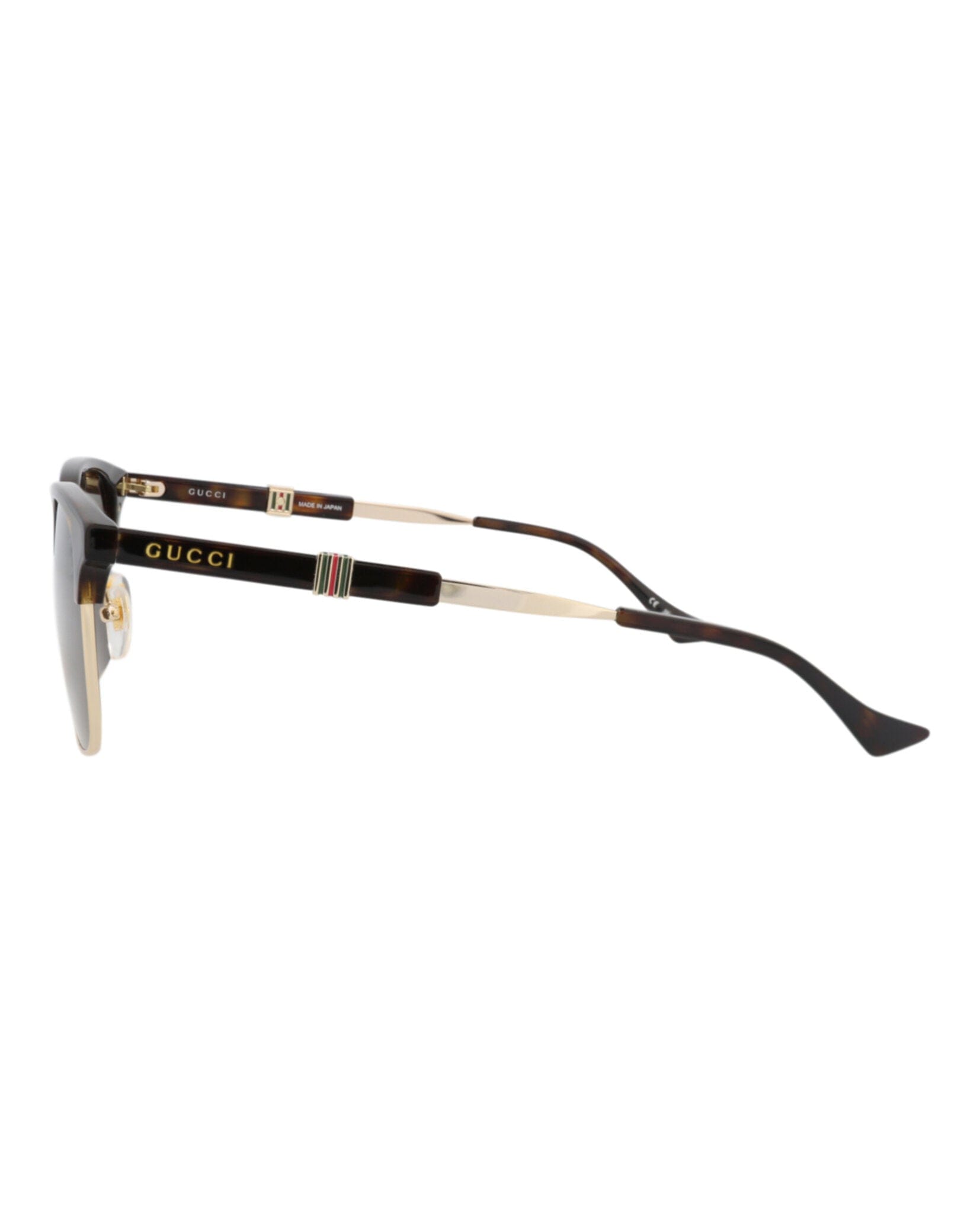 Gucci Mens Square/Rectangle Gold Havana Brown Fashion Designer Eyewear