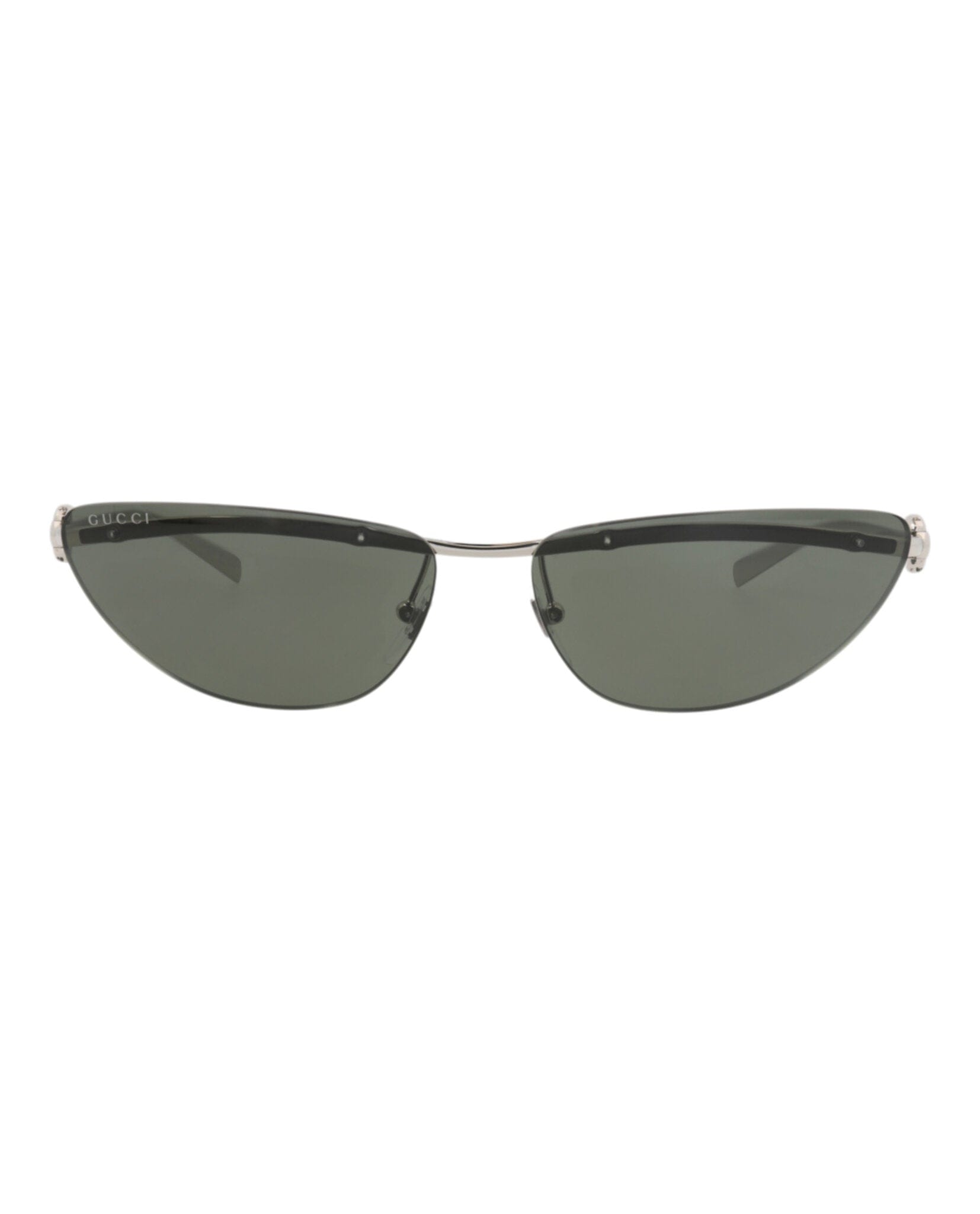 Gucci Womens Cat Eye Silver Silver Grey Fashion Designer Eyewear