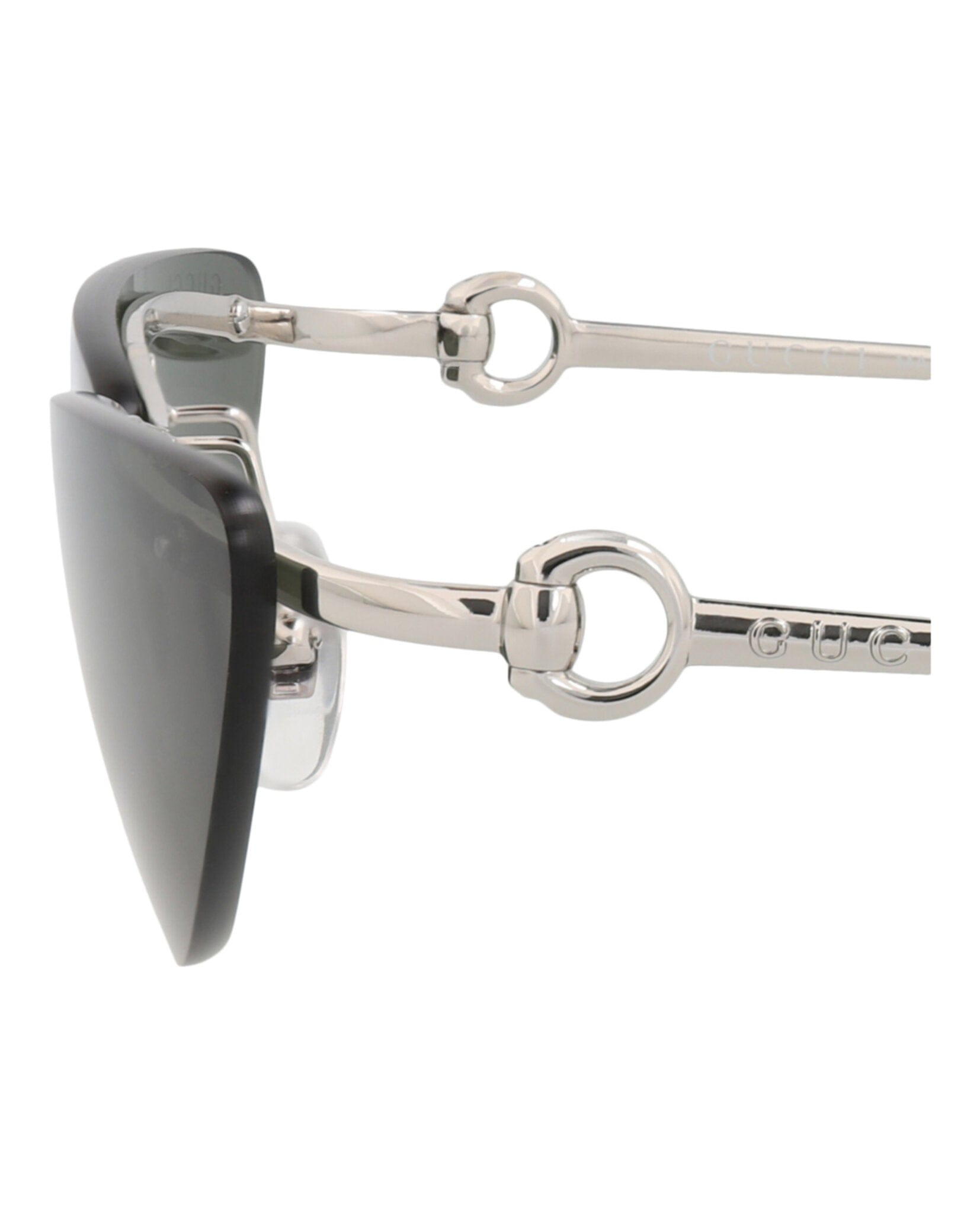 Gucci Womens Cat Eye Silver Silver Grey Fashion Designer Eyewear
