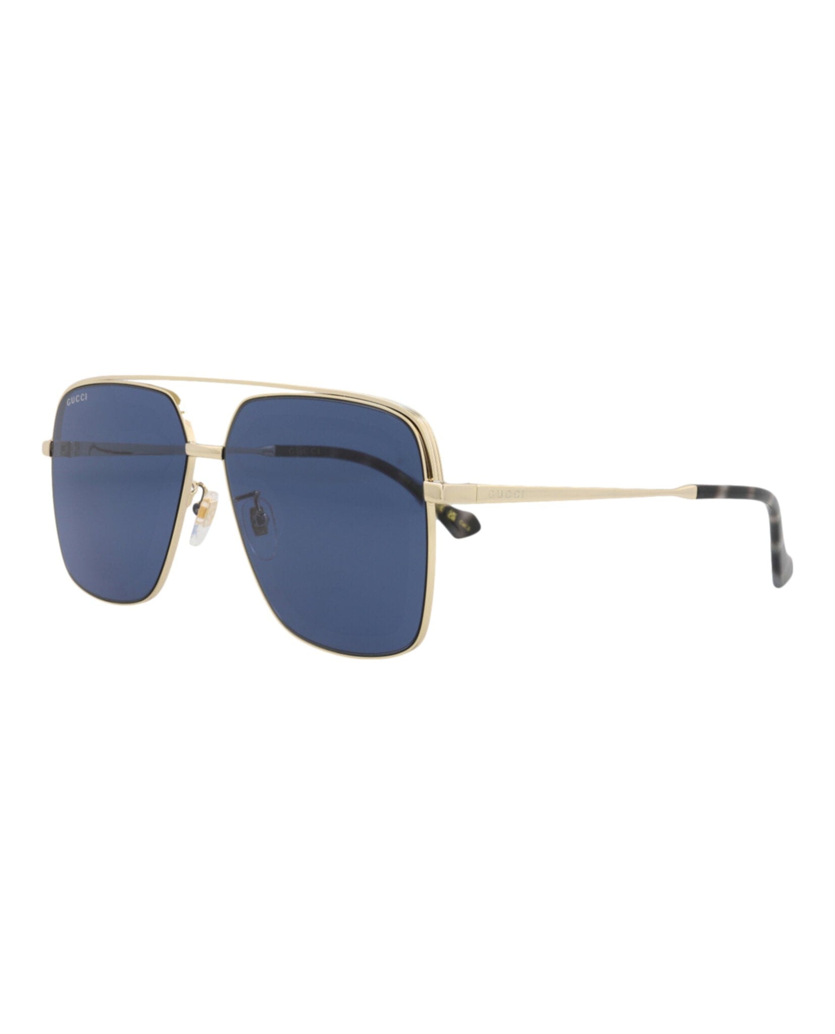 Gucci Mens Aviator Gold Gold Blue Fashion Designer Eyewear