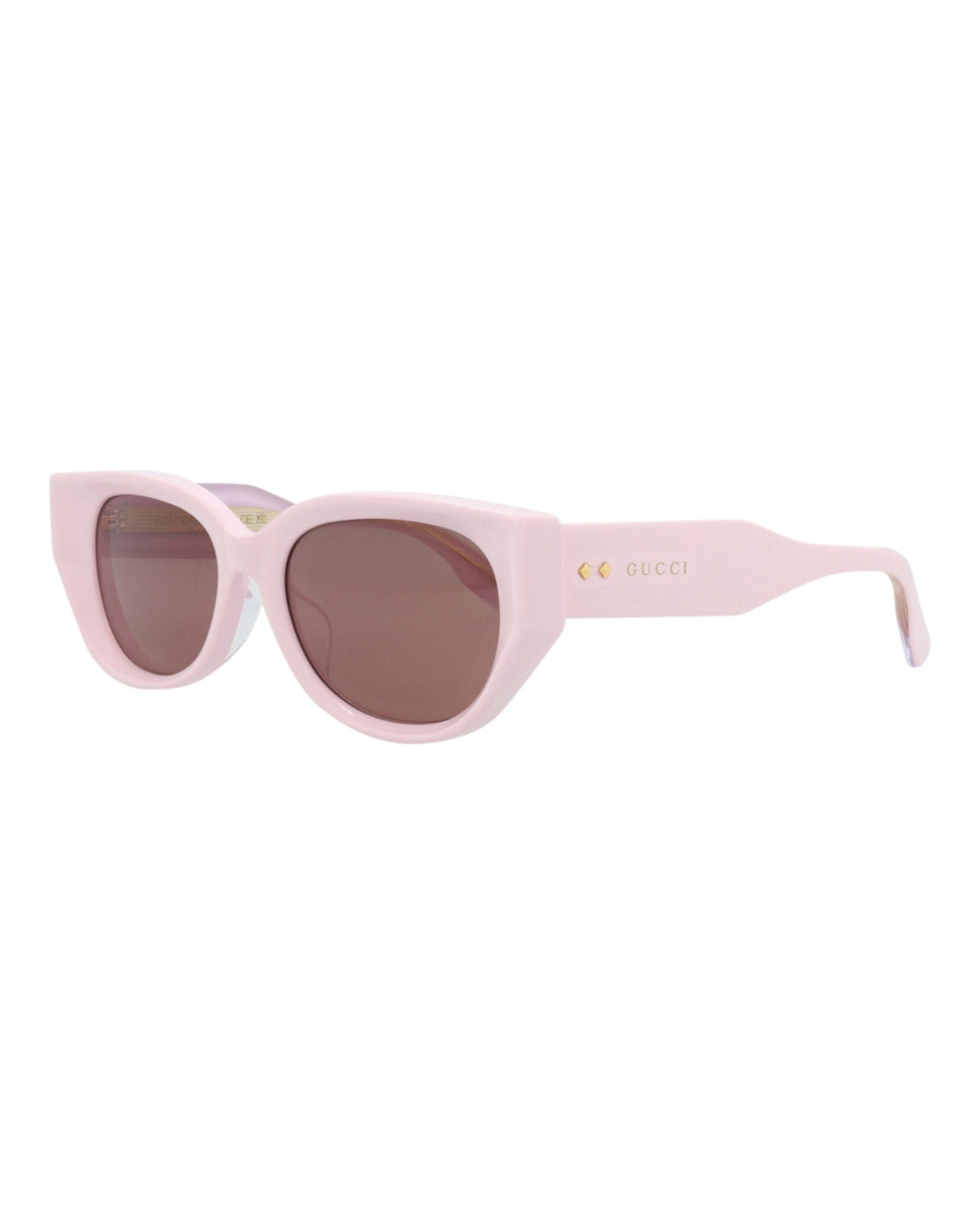Gucci Womens Cat Eye Pink Pink Brown Fashion Designer Eyewear