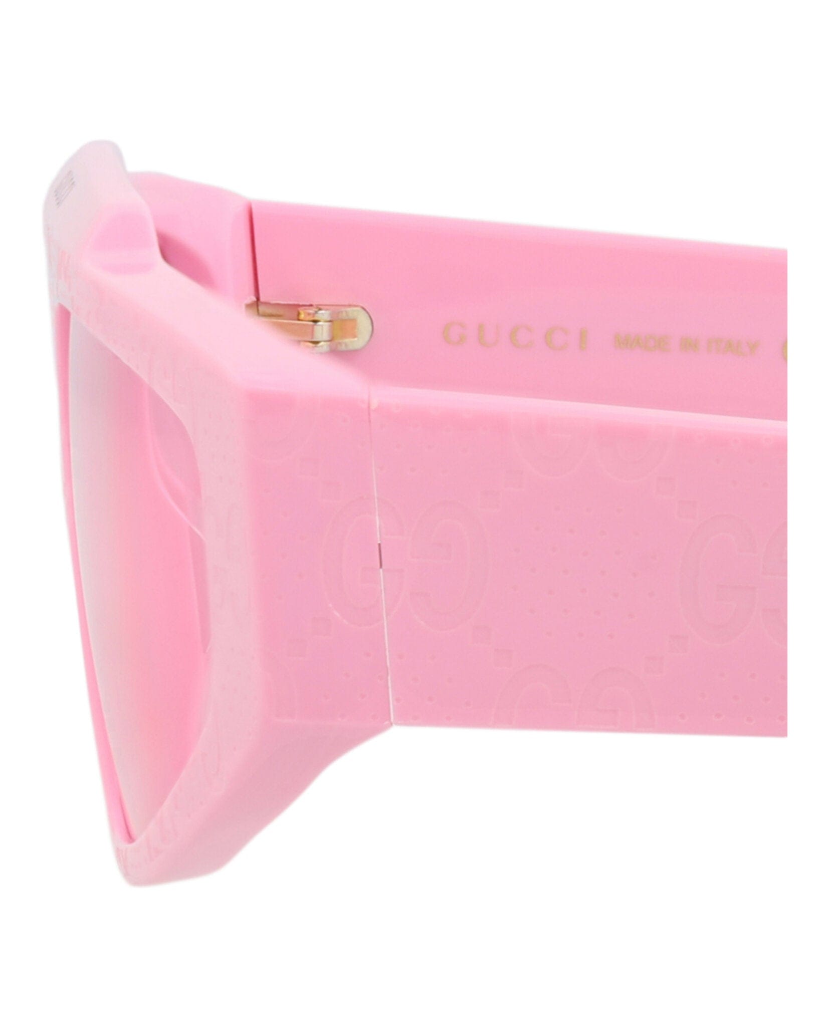 Gucci Mens Square/Rectangle Pink Pink Pink Fashion Designer Eyewear