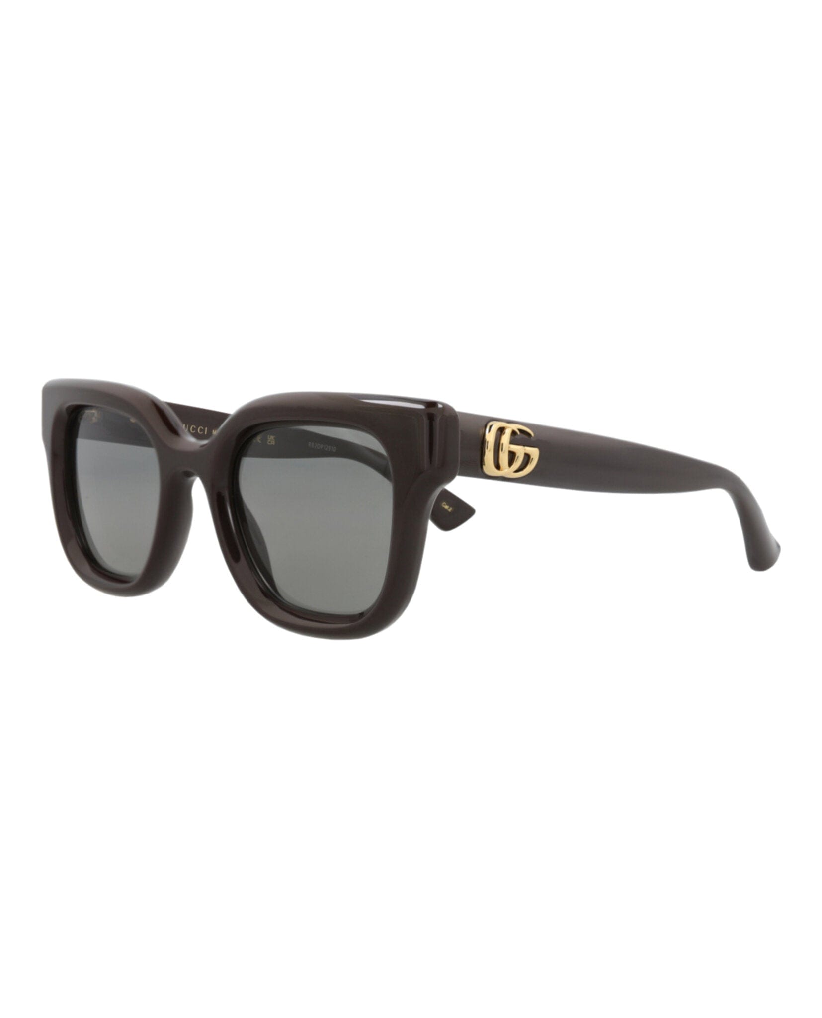 Gucci Womens Square/Rectangle Brown Brown Grey Fashion Designer Eyewear