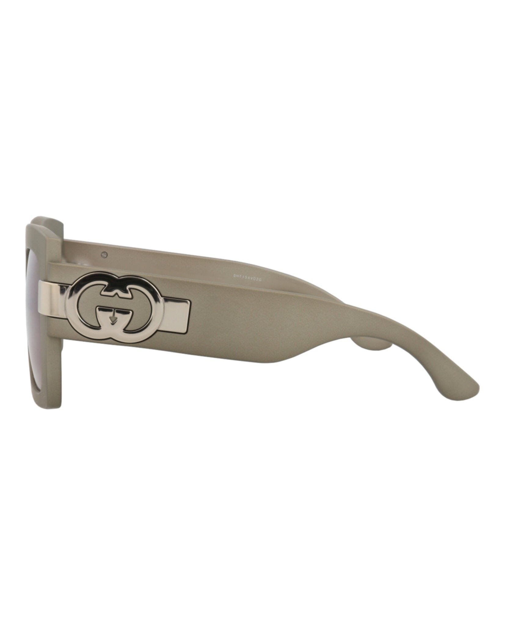 Gucci Womens Square/Rectangle Grey Grey Red Fashion Designer Eyewear