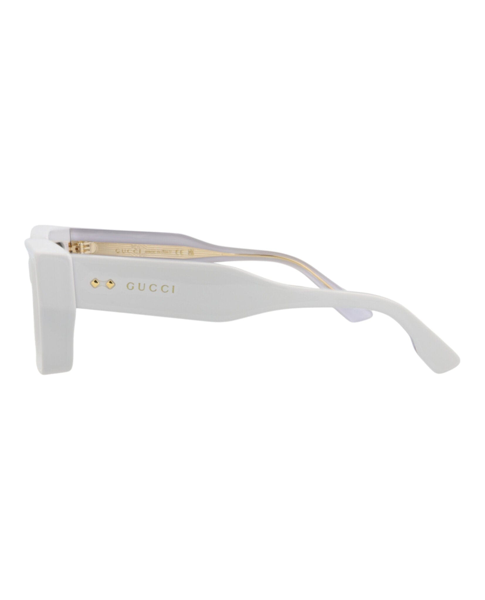 Gucci Unisex Square/Rectangle Grey Grey Brown Fashion Designer Eyewear