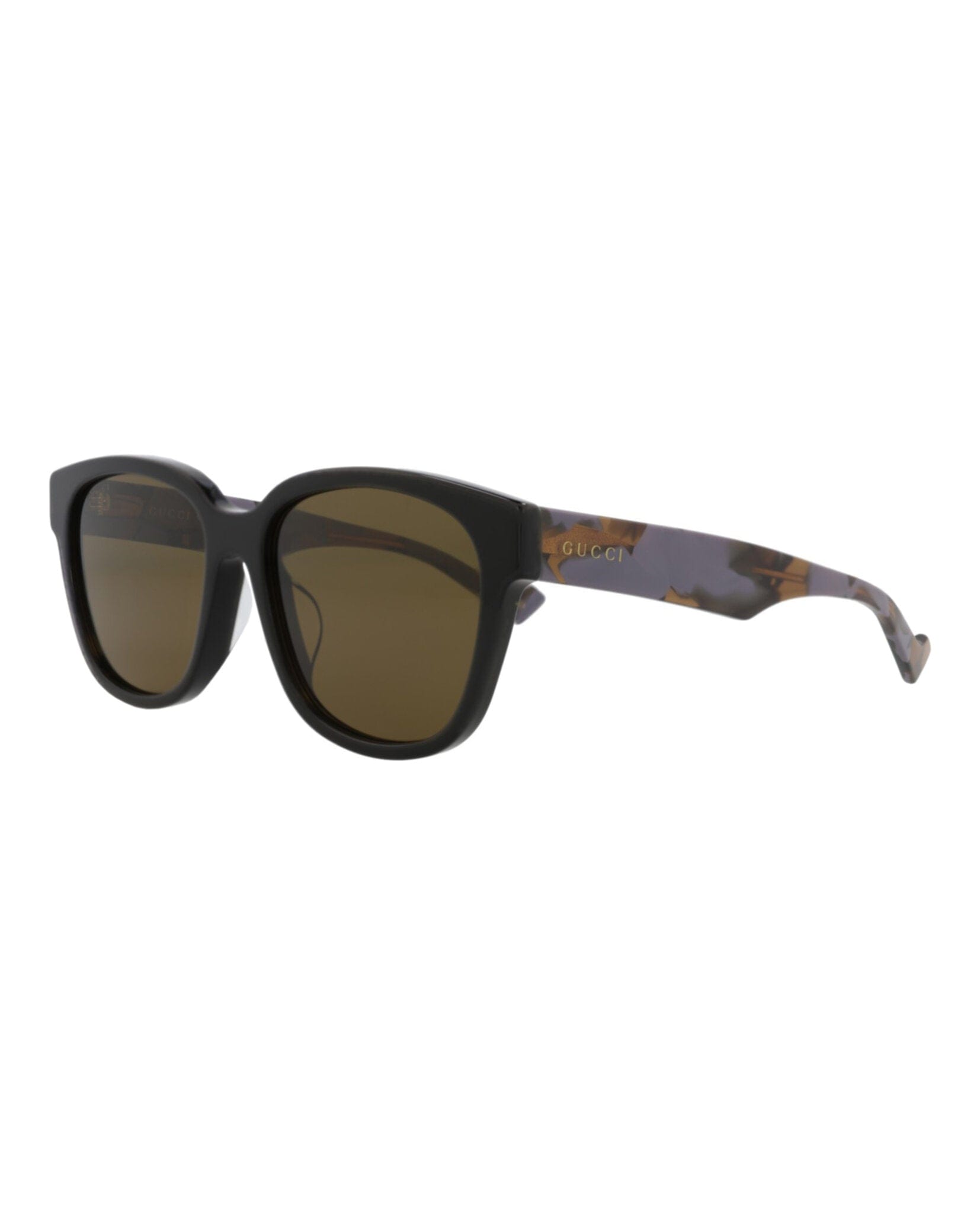 Gucci Mens Square/Rectangle Black Havana Brown Fashion Designer Eyewear