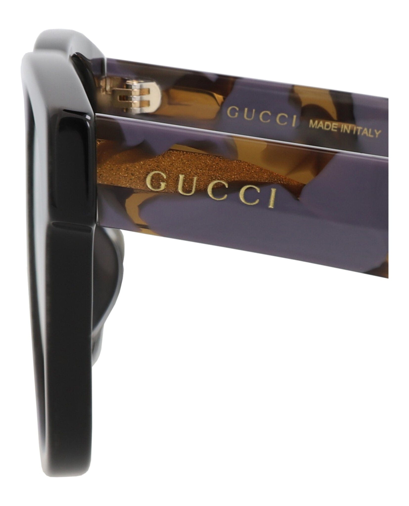 Gucci Mens Square/Rectangle Black Havana Brown Fashion Designer Eyewear
