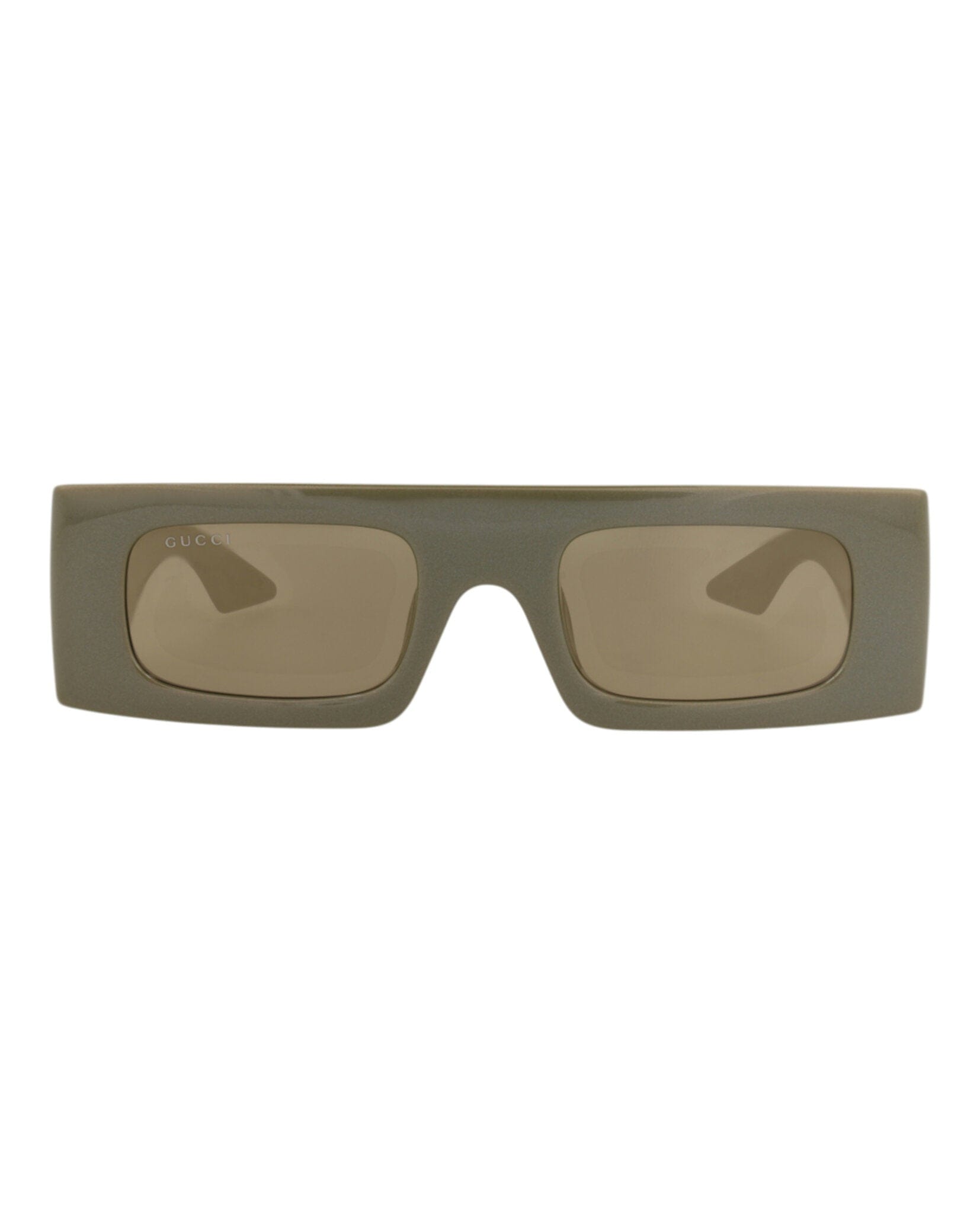 Gucci Womens Shield/Wrap Green Green Brown Fashion Designer Eyewear
