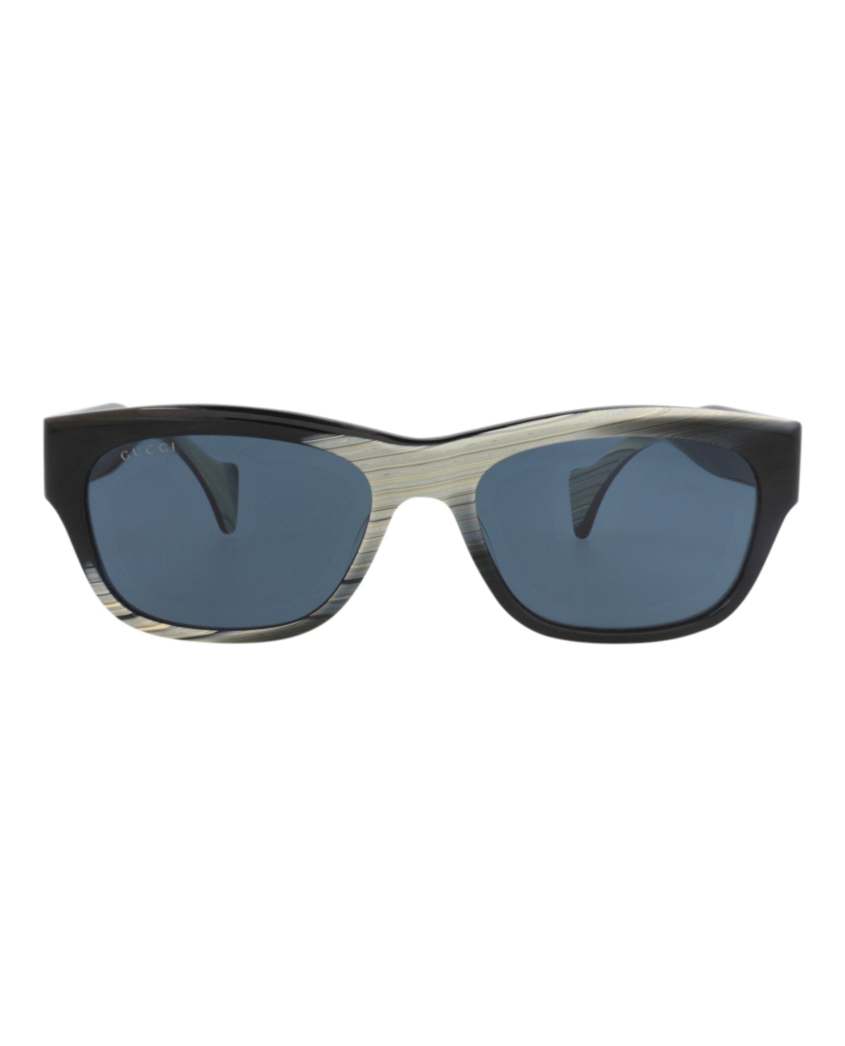 Gucci Mens Square/Rectangle Black Black Blue Fashion Designer Eyewear
