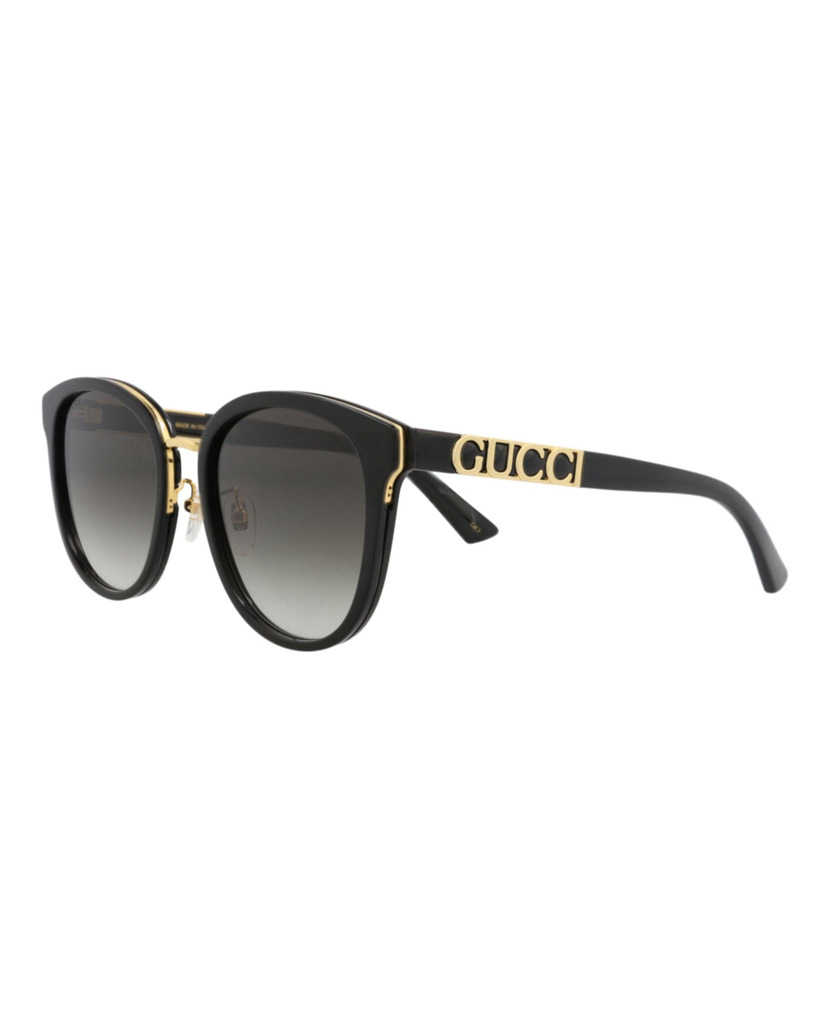 Gucci Womens Round/Oval Black Black Grey Fashion Designer Eyewear