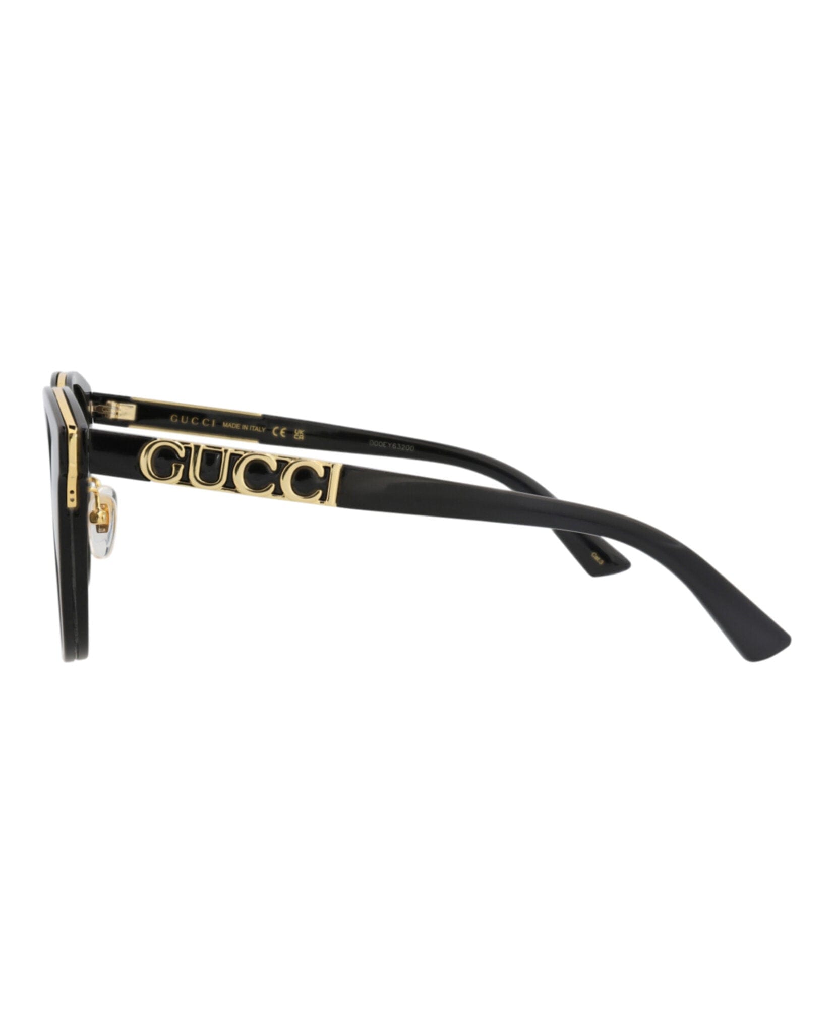 Gucci Womens Round/Oval Black Black Grey Fashion Designer Eyewear