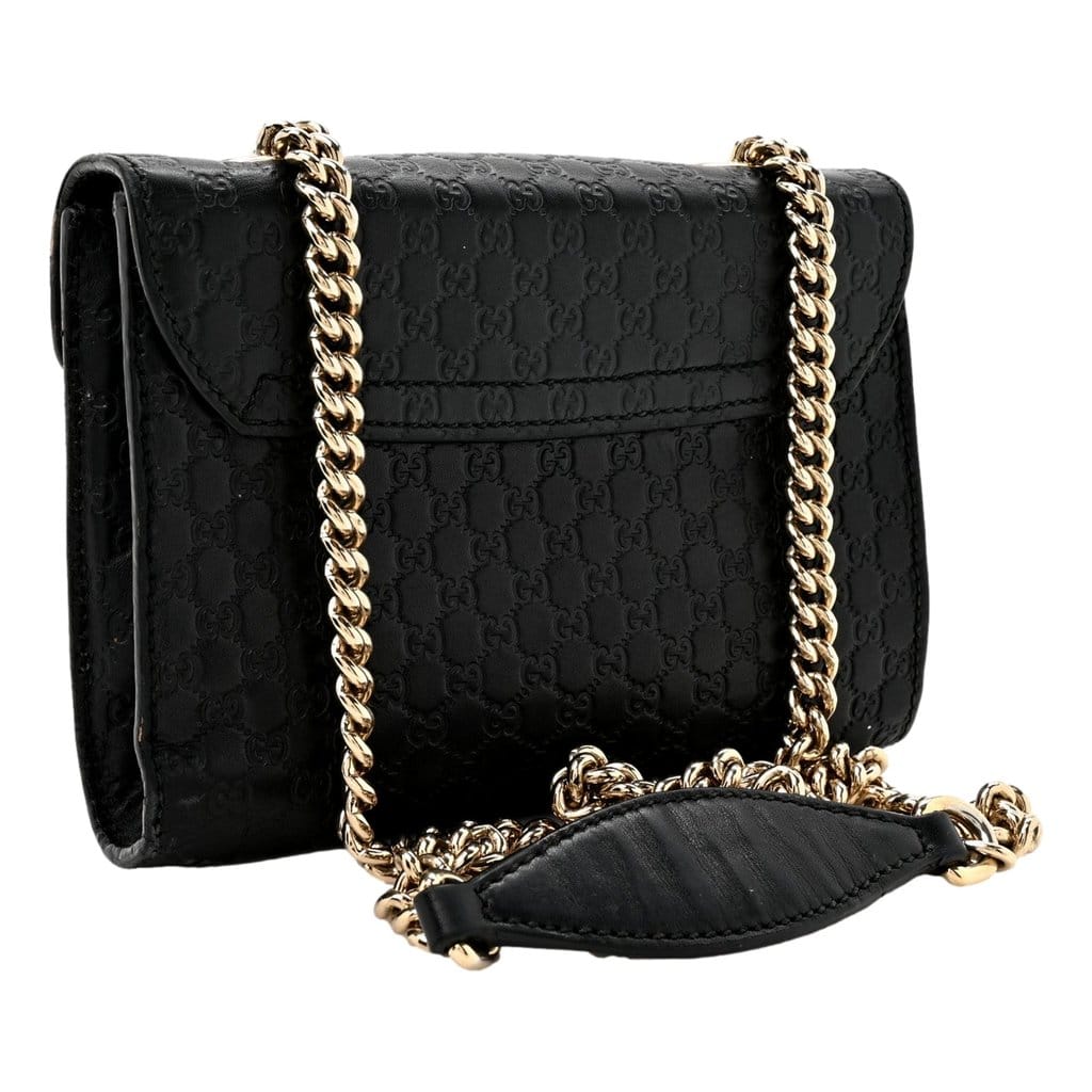 Gucci Gucci Microguccissima Mini Emily Chain Shoulder Bag Black