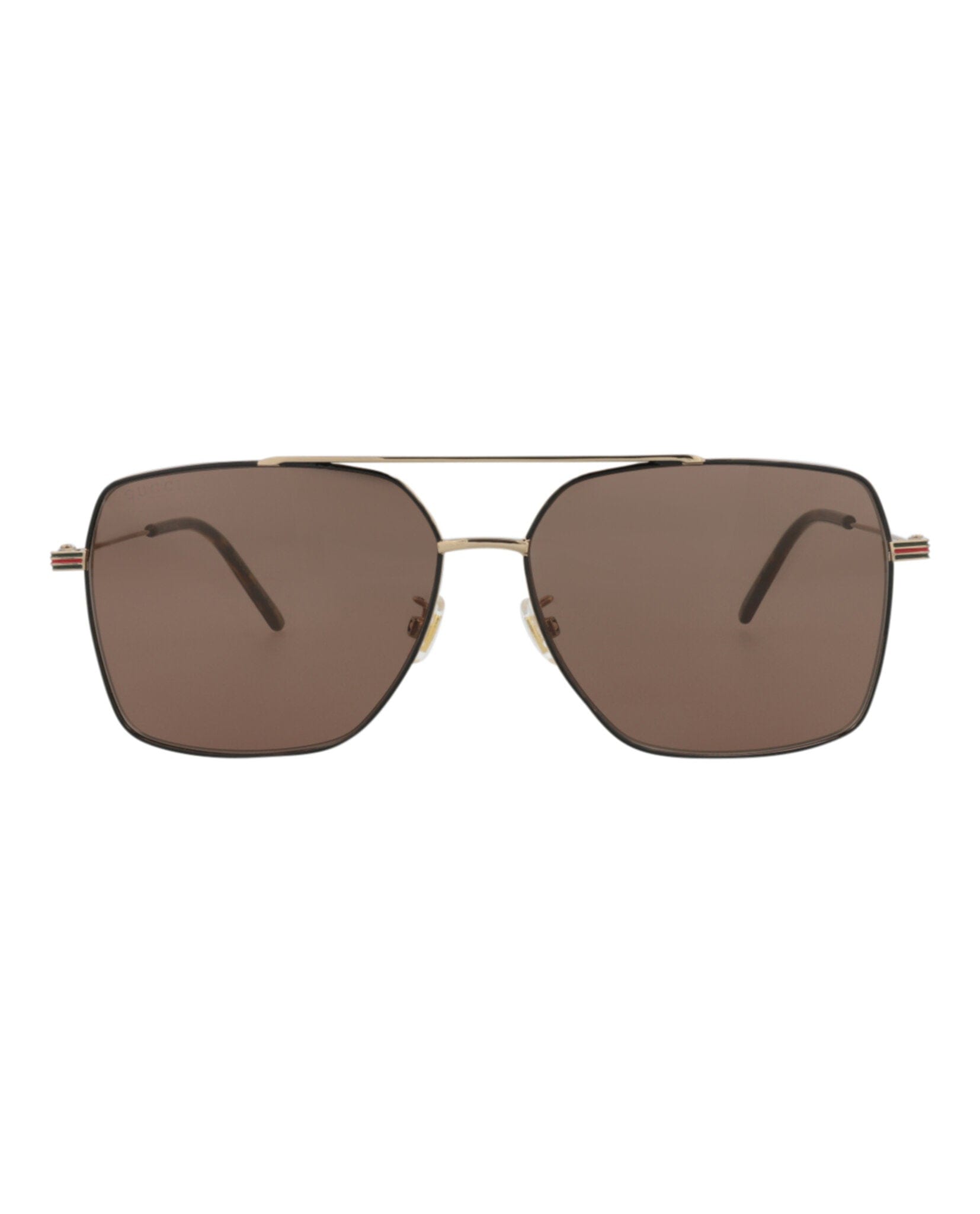 Gucci Mens Aviator Gold Gold Brown Fashion Designer Eyewear