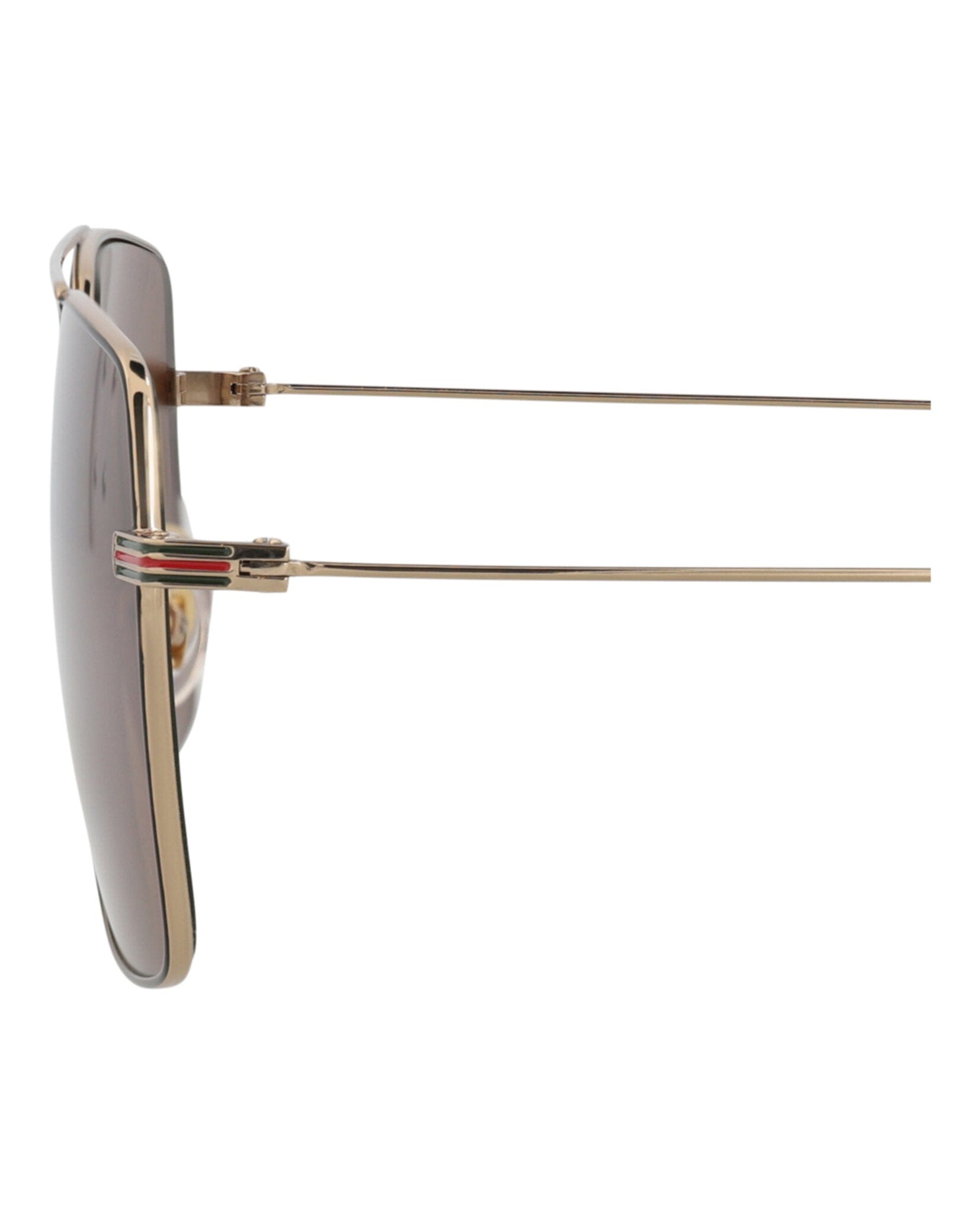 Gucci Mens Aviator Gold Gold Brown Fashion Designer Eyewear