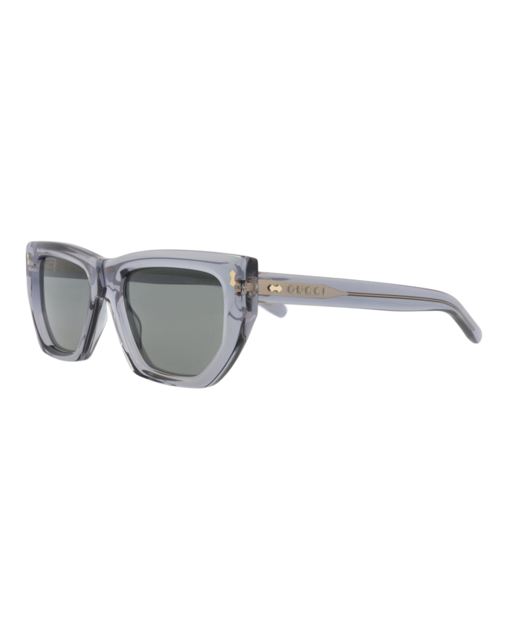 Gucci Womens Cat Eye Grey Grey Grey Fashion Designer Eyewear