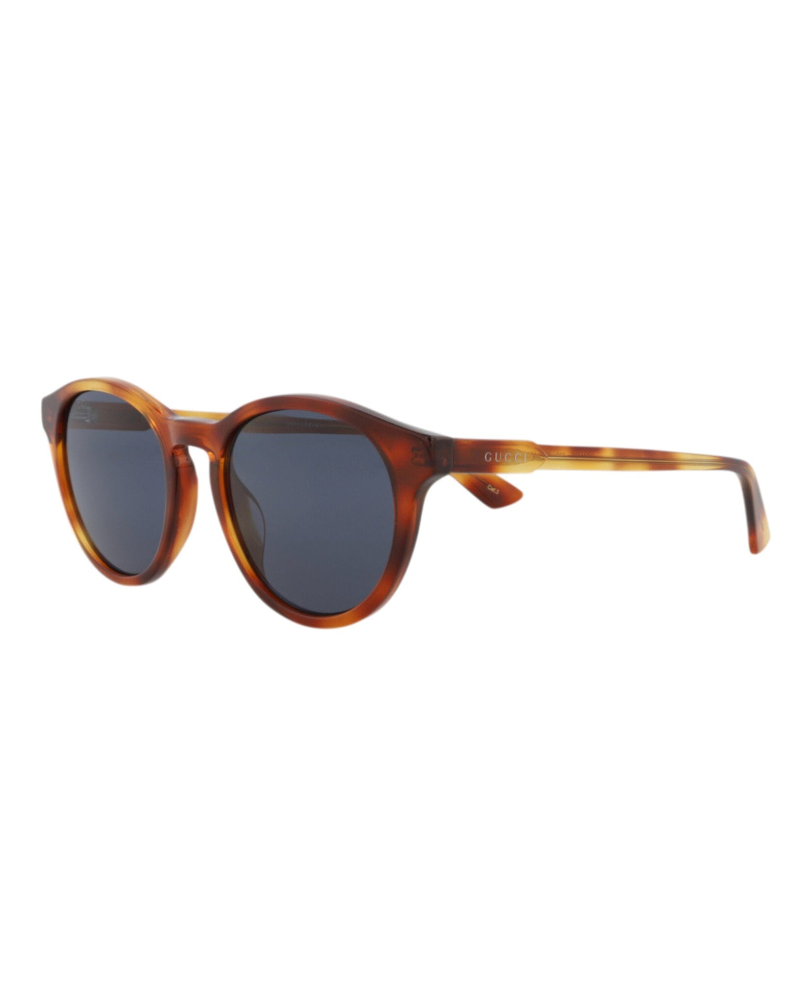 Gucci Mens Round/Oval Havana Havana Blue Fashion Designer Eyewear
