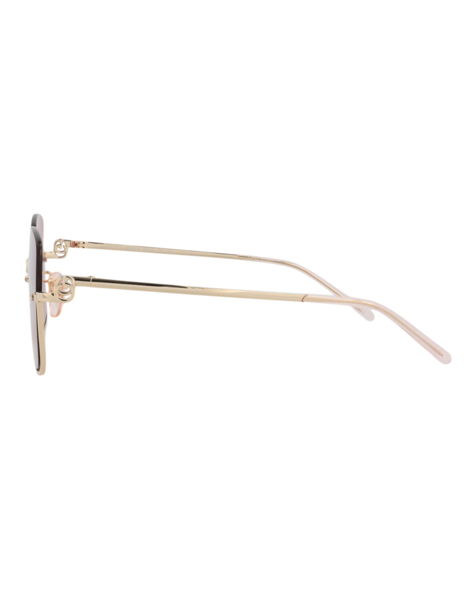 Gucci Womens Square/Rectangle Gold Gold Red Fashion Designer Eyewear