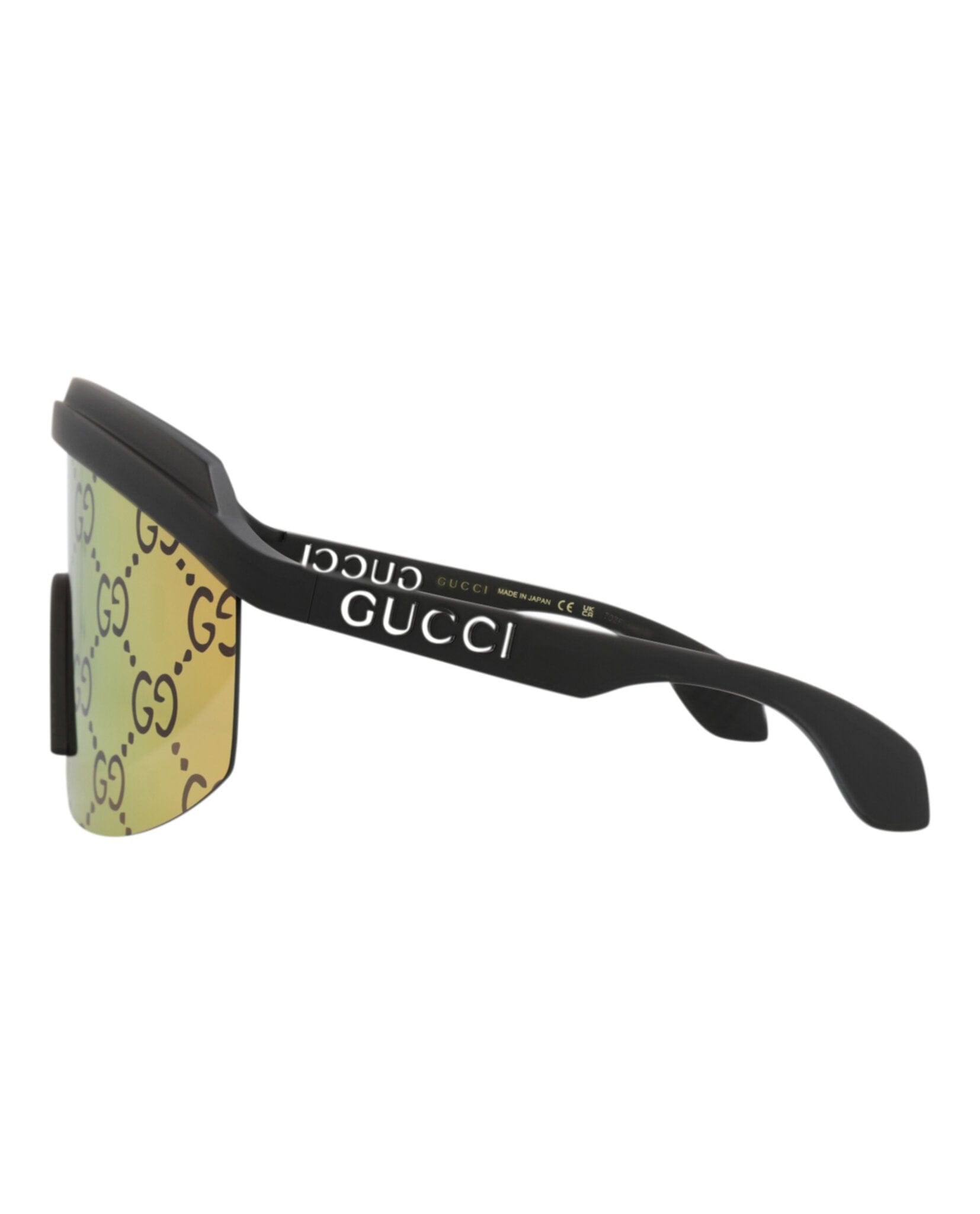 Gucci Womens Shield/Wrap Black Black Pink Fashion Designer Eyewear
