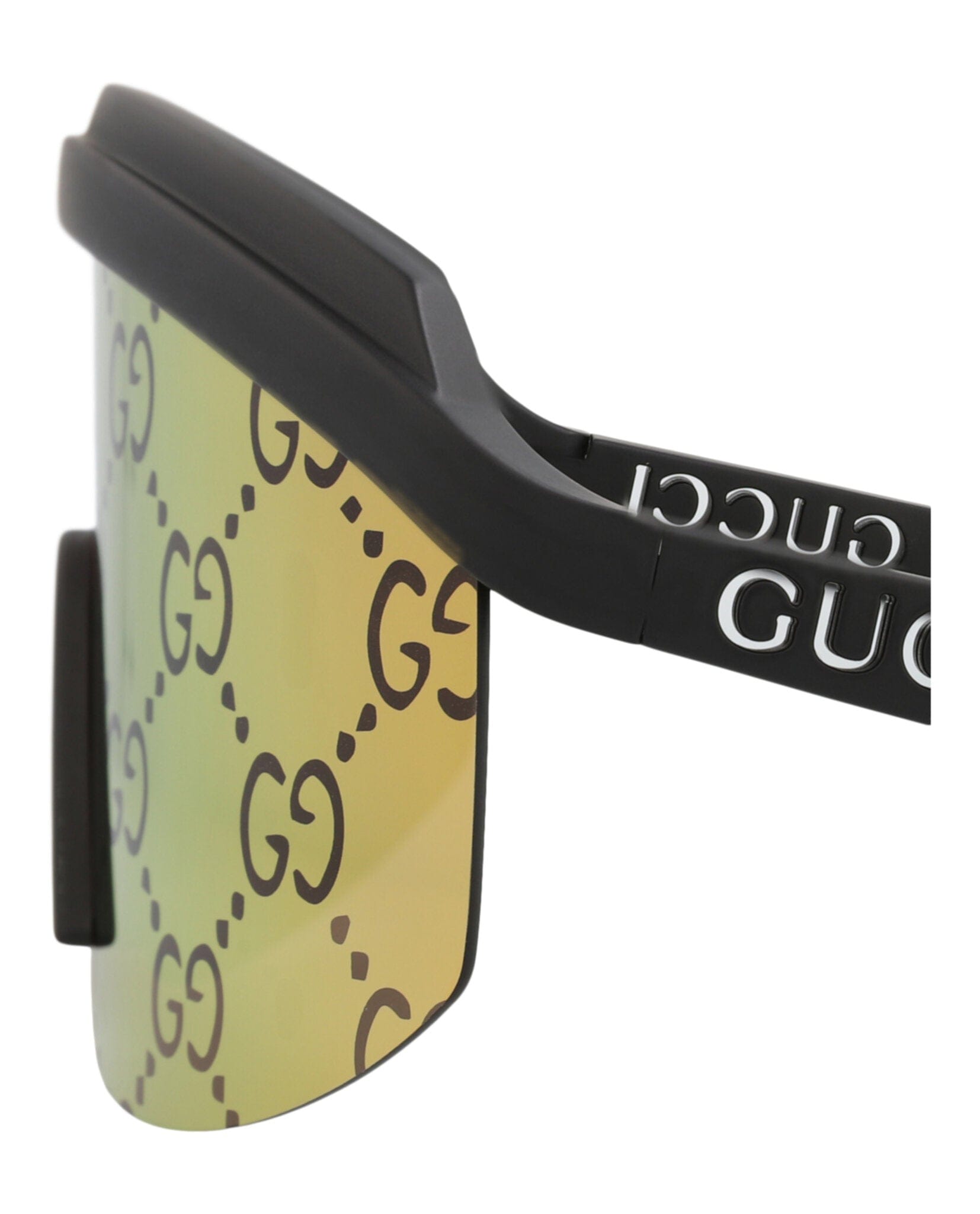 Gucci Womens Shield/Wrap Black Black Pink Fashion Designer Eyewear