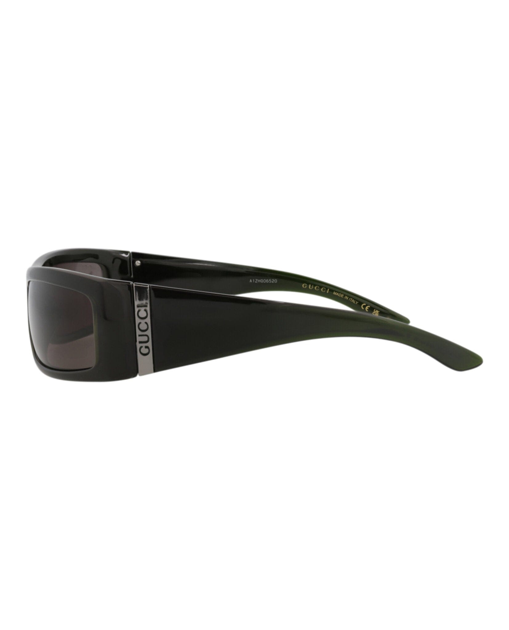 Gucci Mens Shield/Wrap Green Green Grey Fashion Designer Eyewear