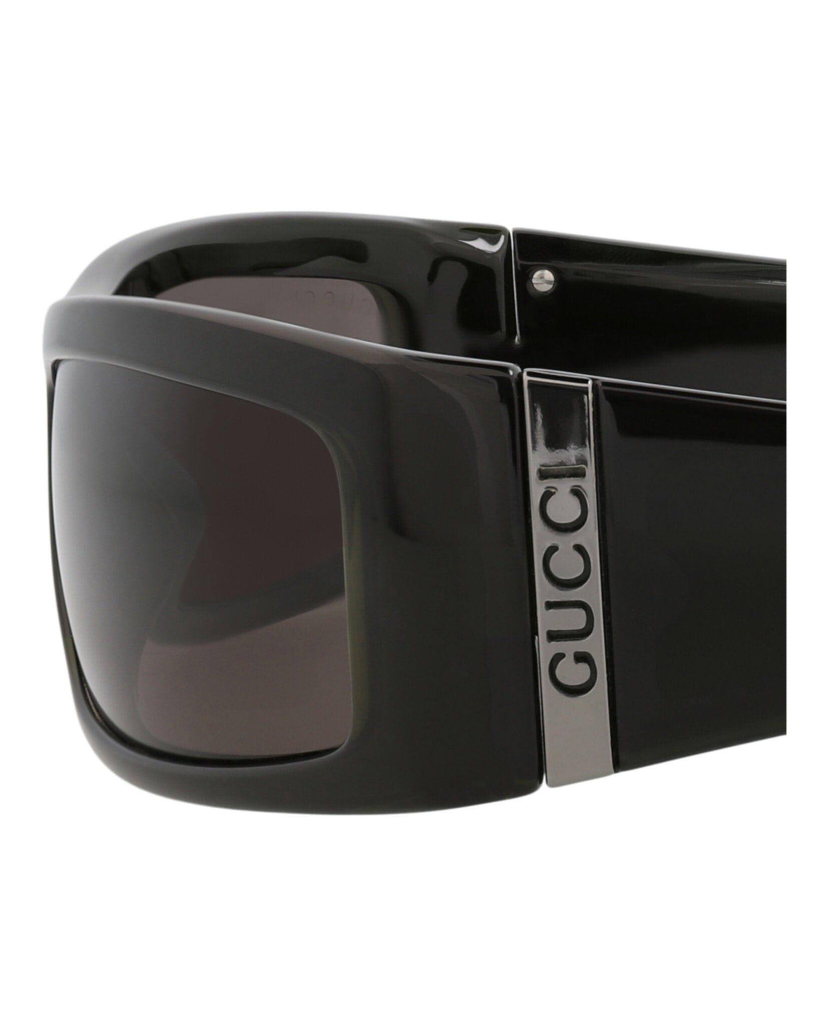 Gucci Mens Shield/Wrap Green Green Grey Fashion Designer Eyewear