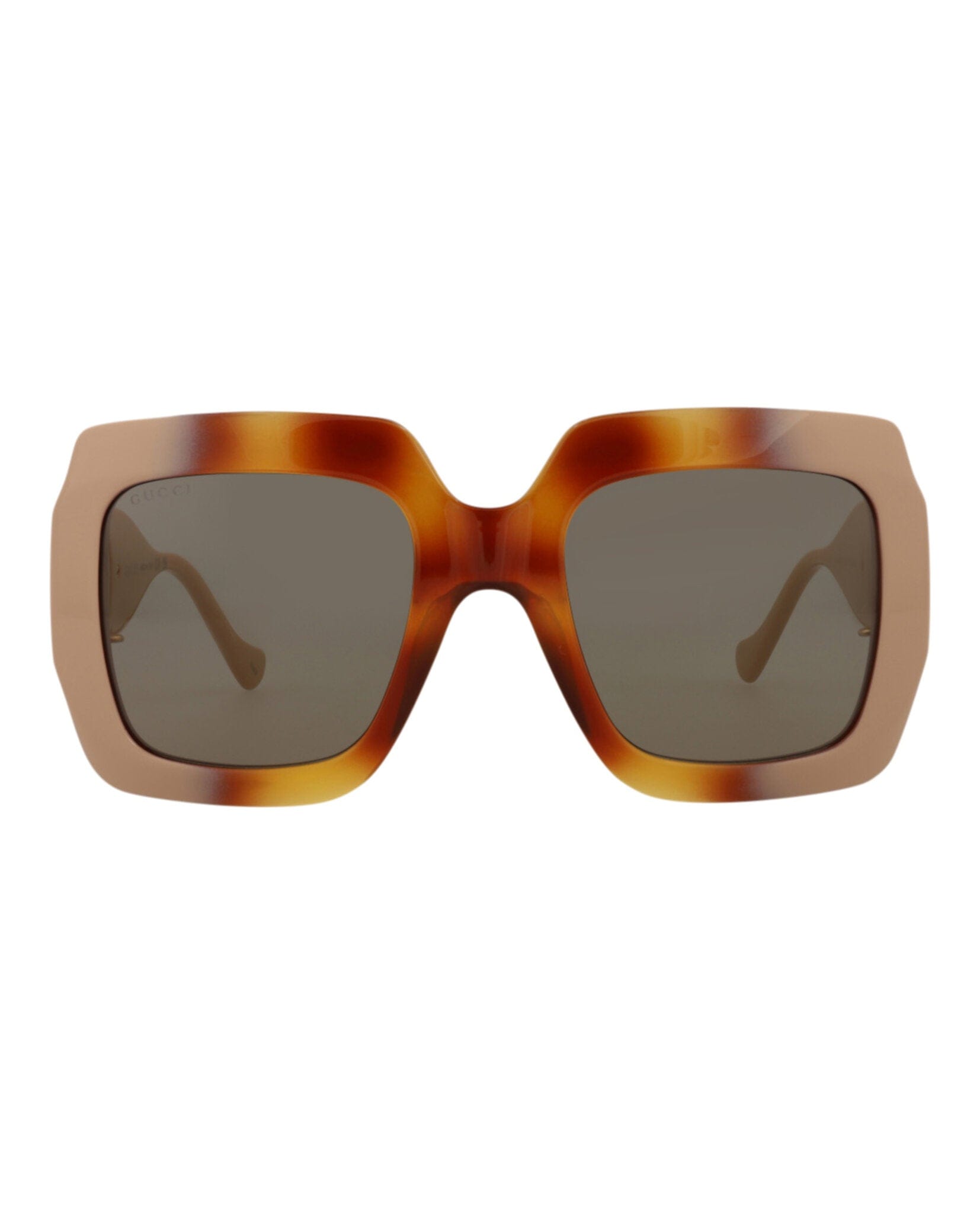 Gucci Womens Square/Rectangle Havana Ivory Brown Fashion Designer Eyewear