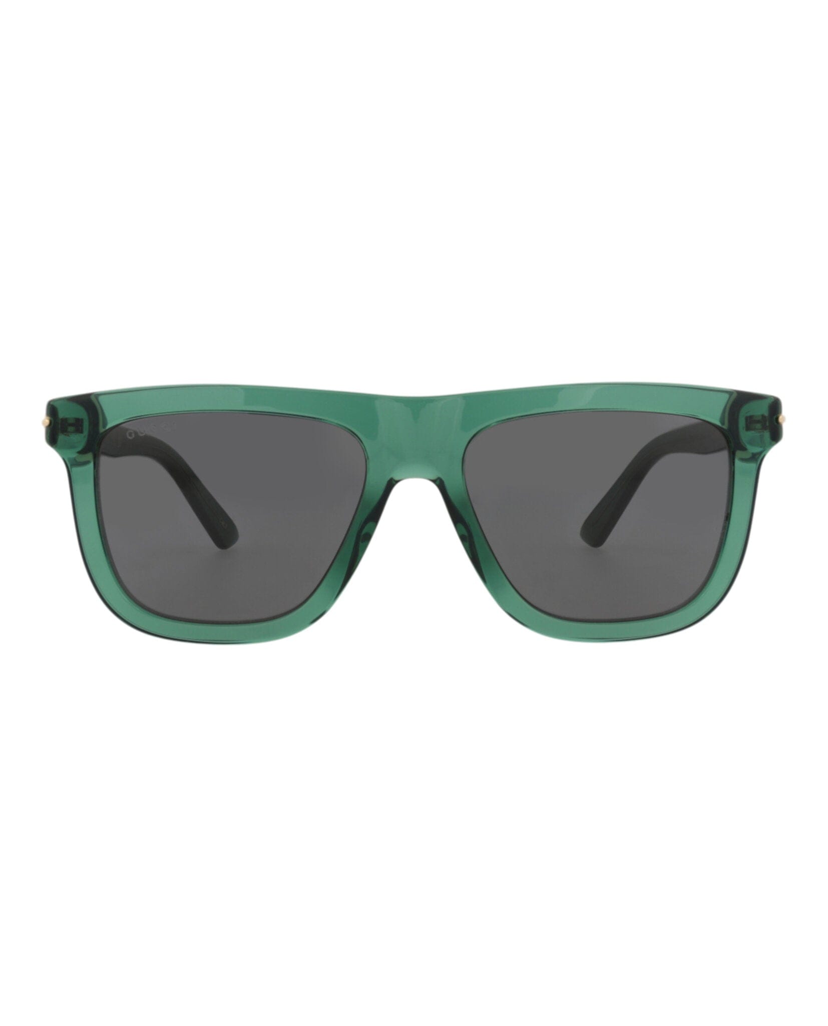 Gucci Mens Square/Rectangle Green Green Grey Fashion Designer Eyewear