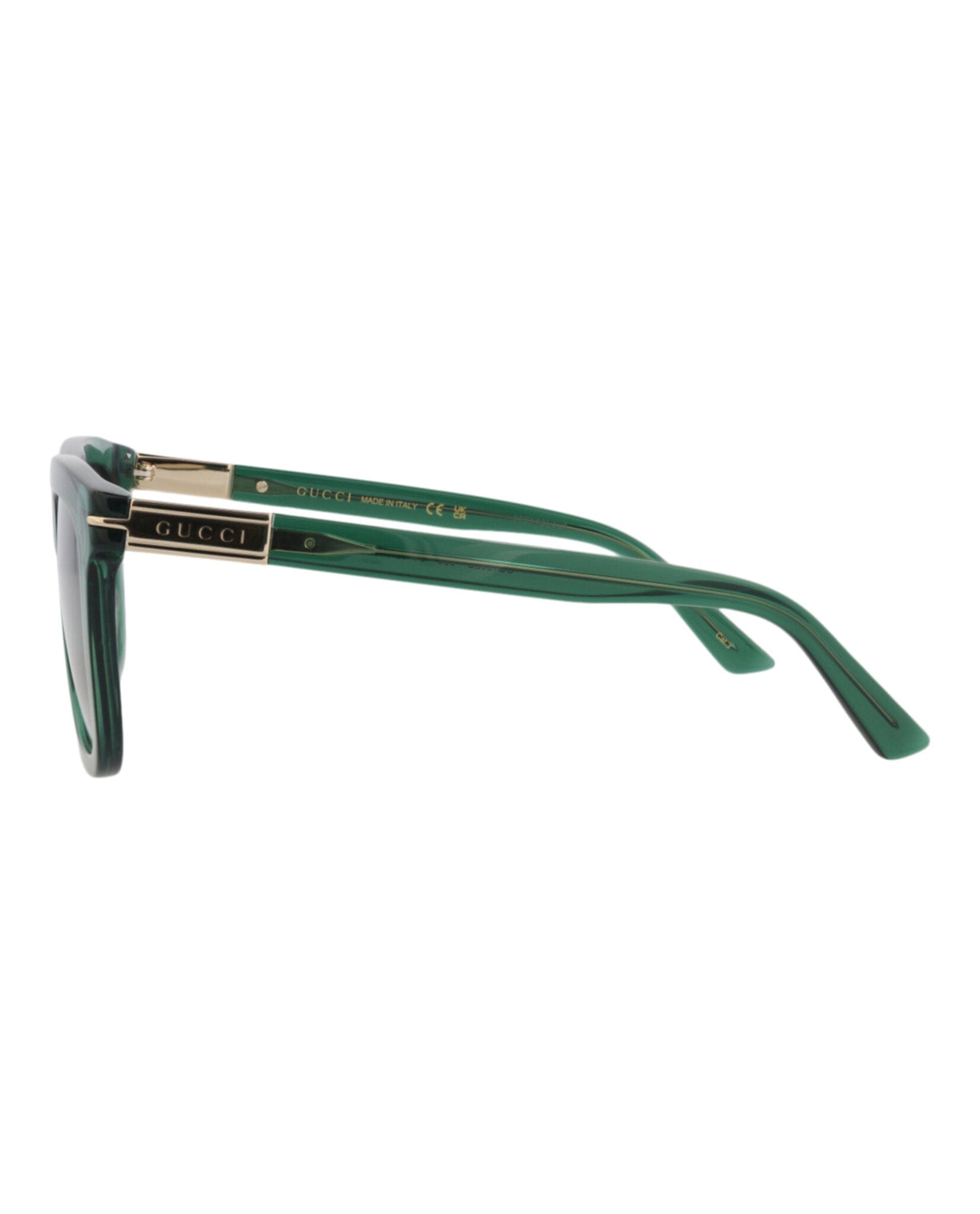 Gucci Mens Square/Rectangle Green Green Grey Fashion Designer Eyewear