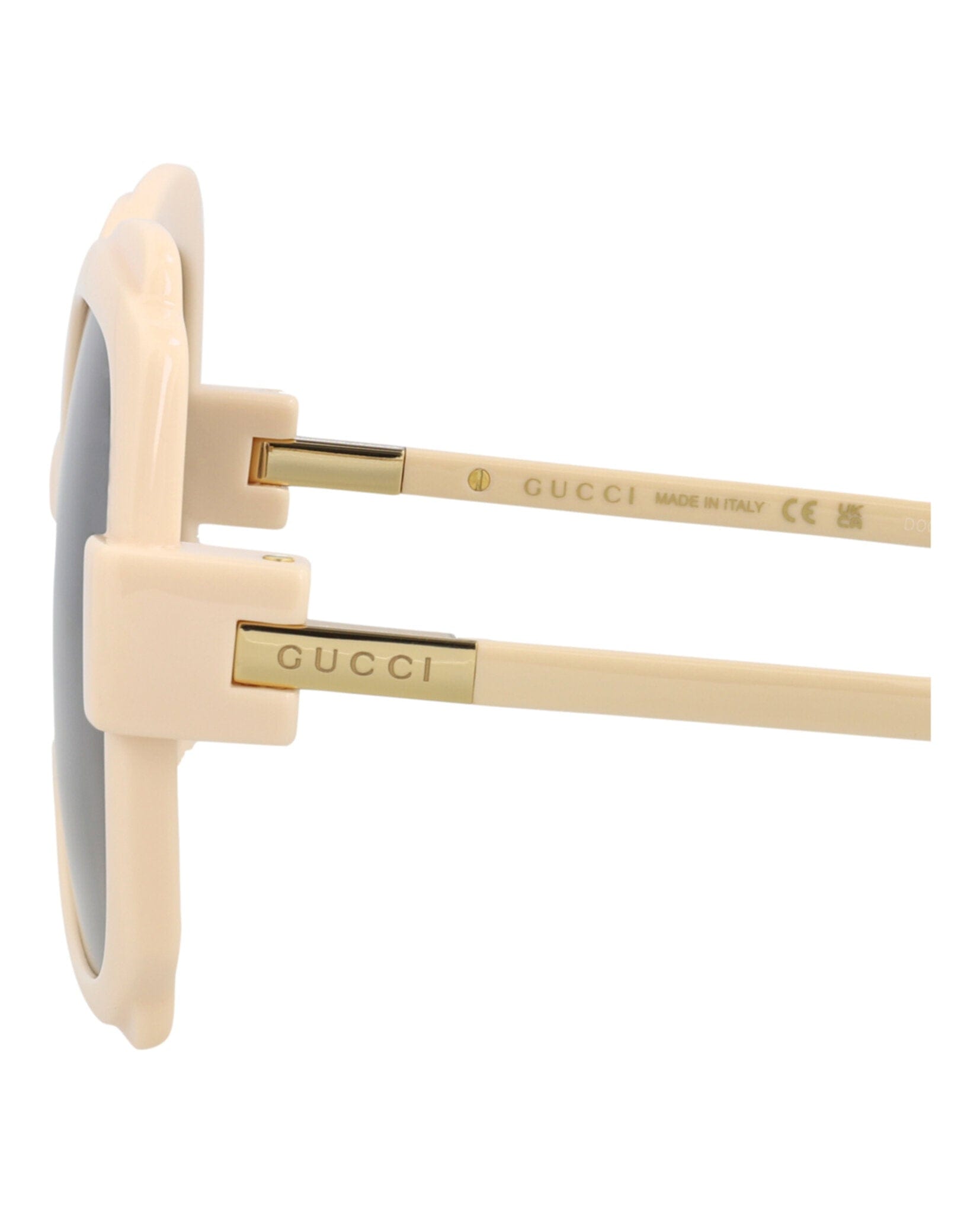 Gucci Womens Round/Oval Ivory Ivory Grey Fashion Designer Eyewear