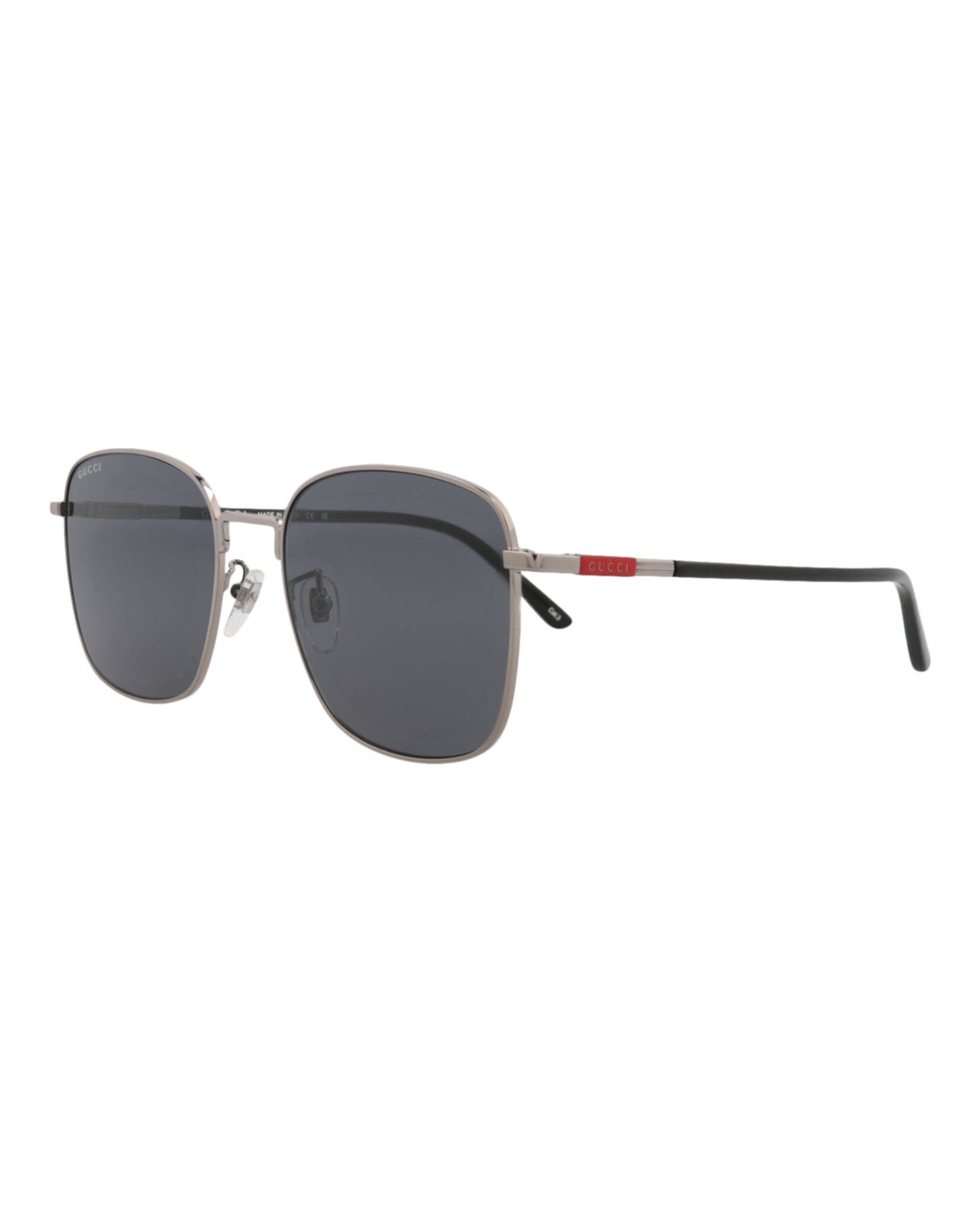 Gucci Mens Square/Rectangle Ruthenium Black Grey Fashion Designer Eyewear