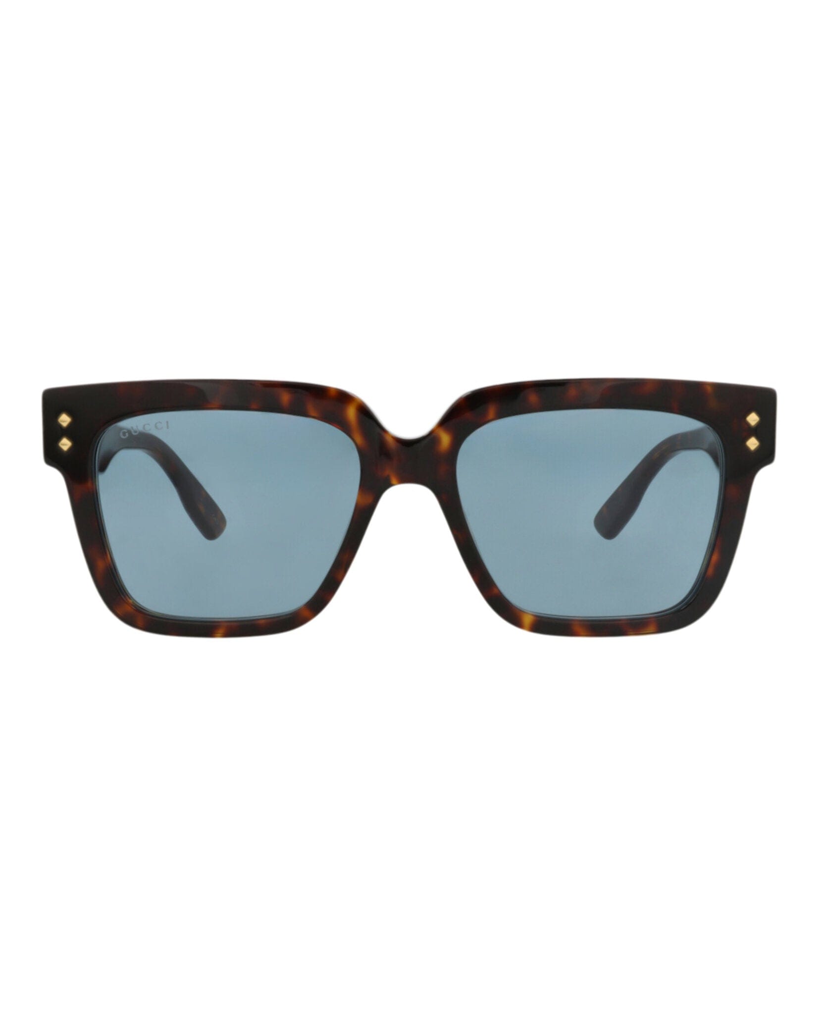 Gucci Mens Square/Rectangle Havana Havana Light Blue Fashion Designer Eyewear