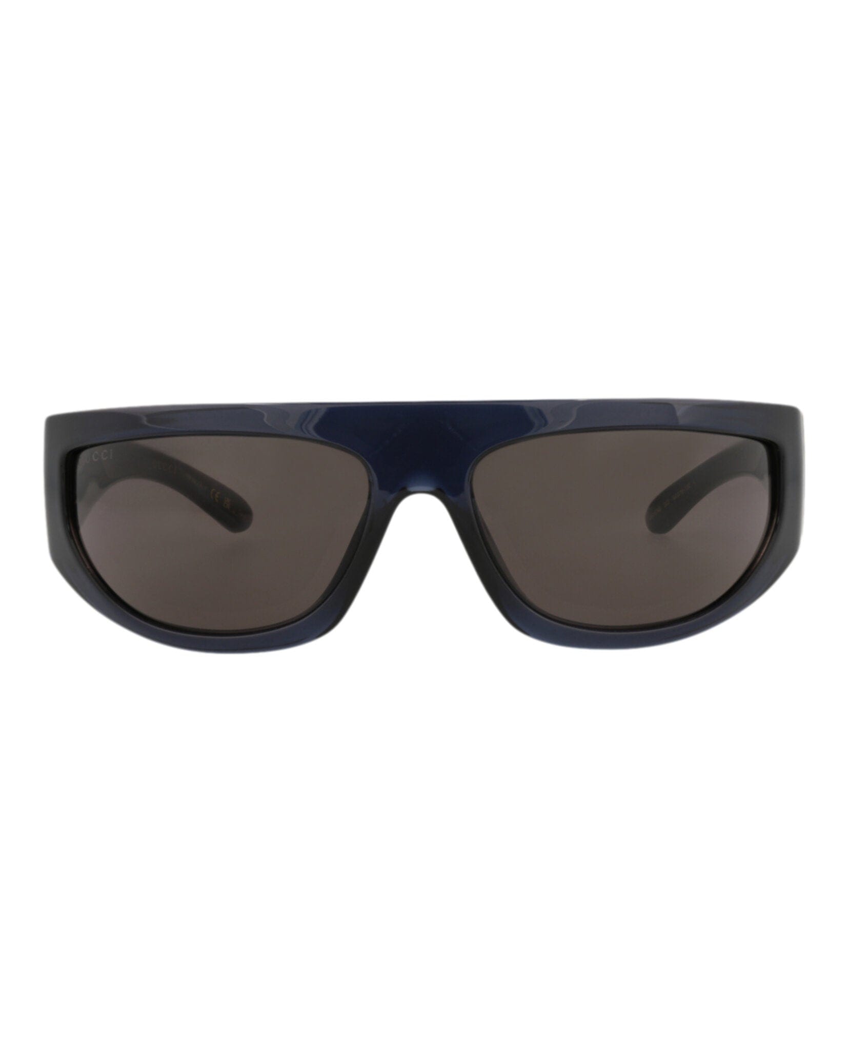 Gucci Mens Shield/Wrap Blue Blue Grey Fashion Designer Eyewear