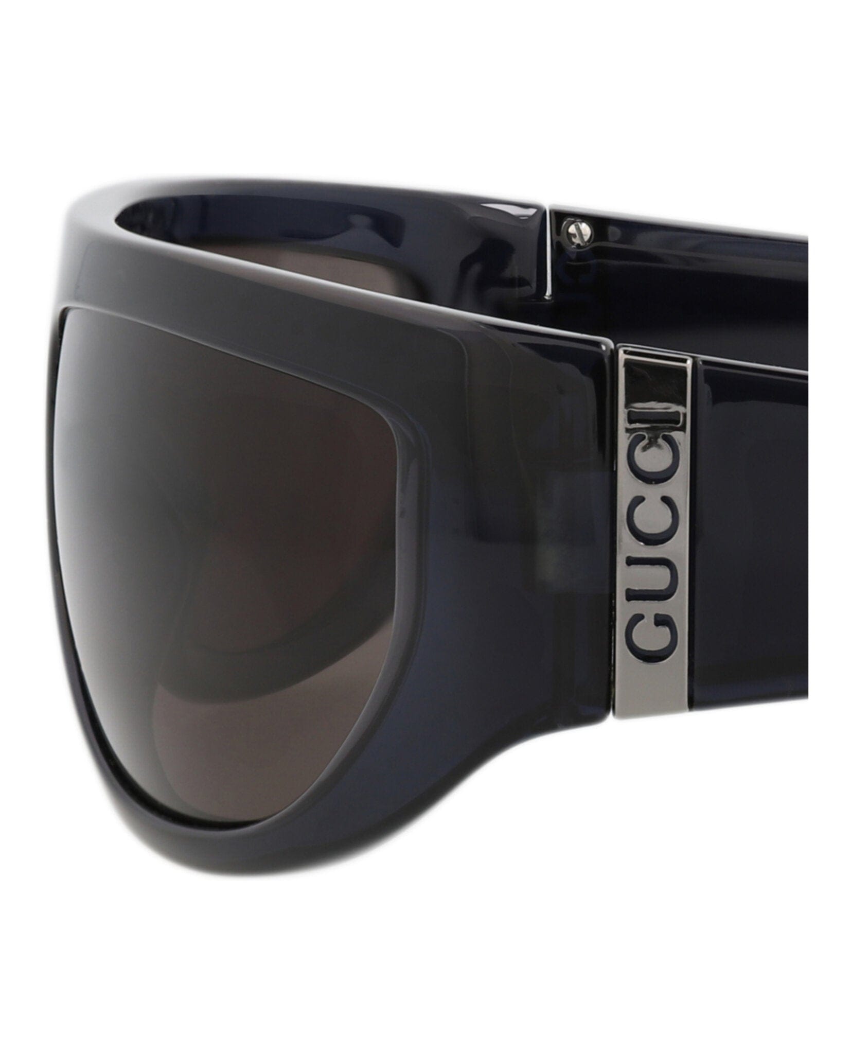 Gucci Mens Shield/Wrap Blue Blue Grey Fashion Designer Eyewear