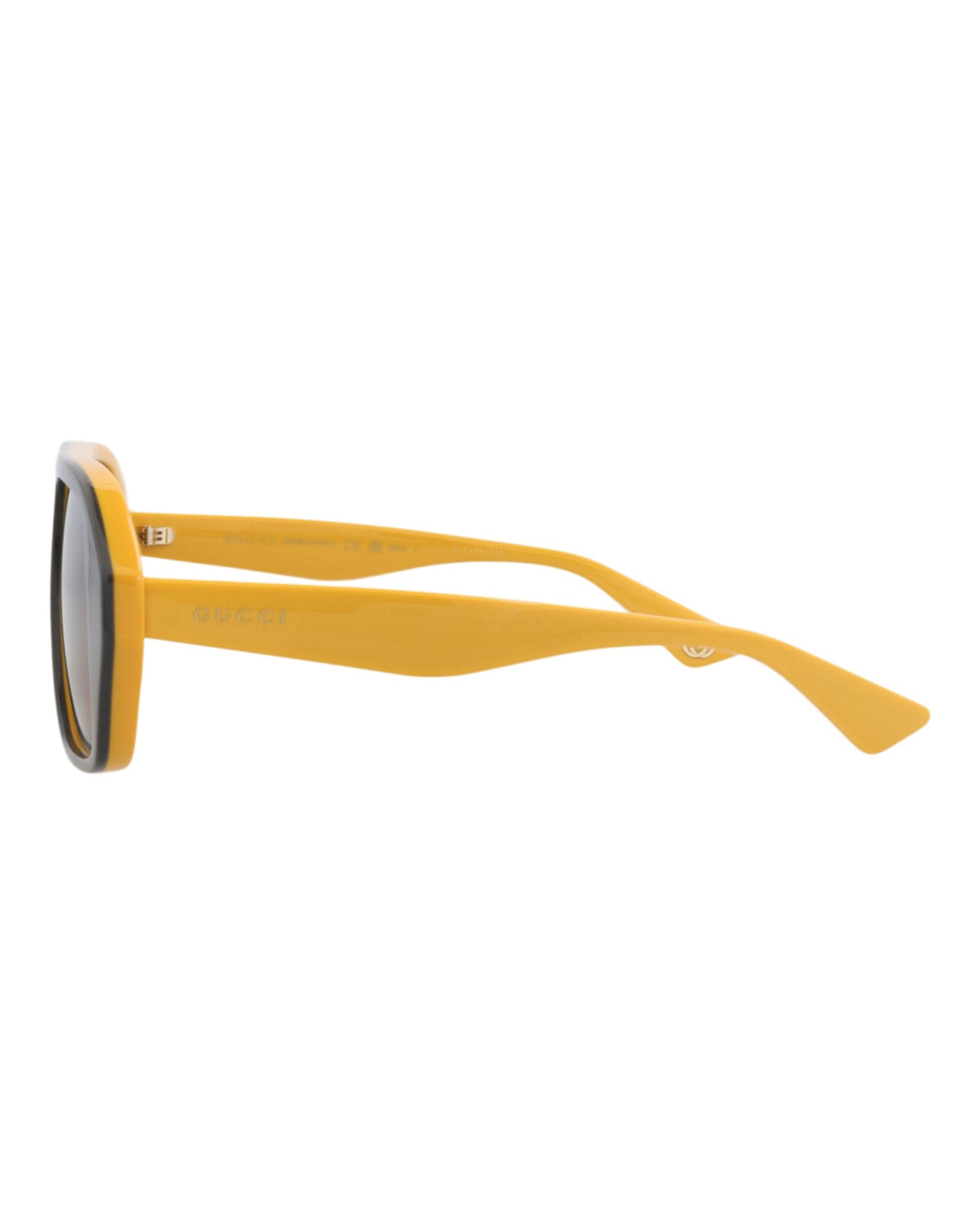 Gucci Mens Aviator Grey Yellow Silver Fashion Designer Eyewear