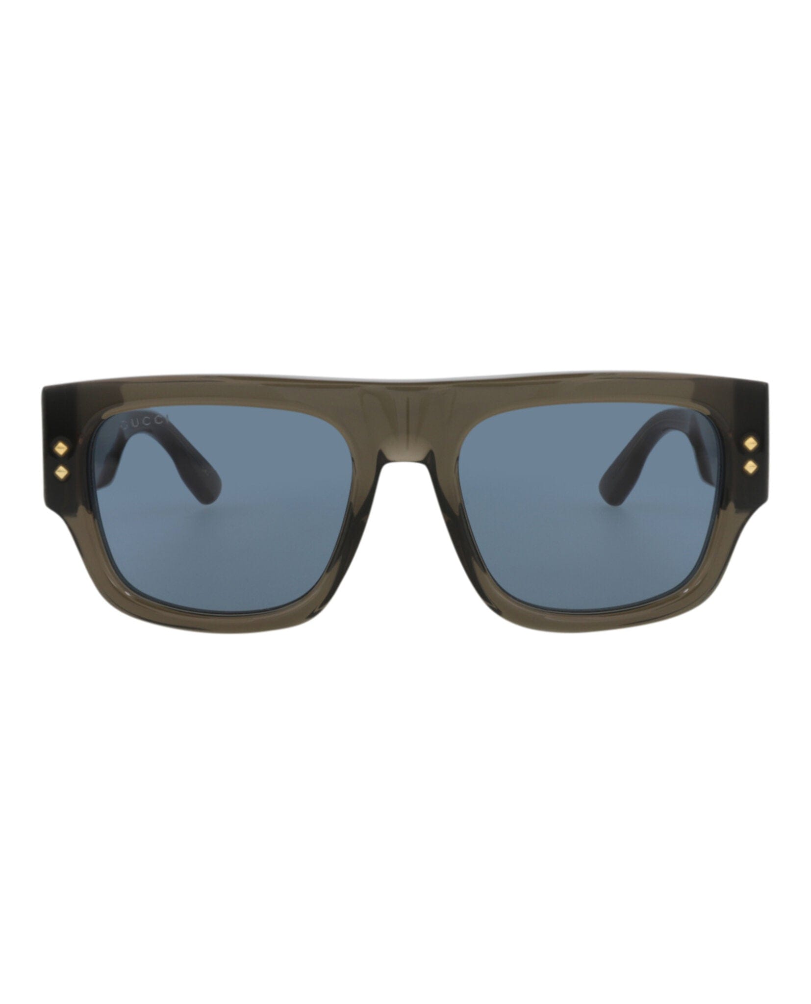 Gucci Mens Square/Rectangle Grey Grey Blue Fashion Designer Eyewear