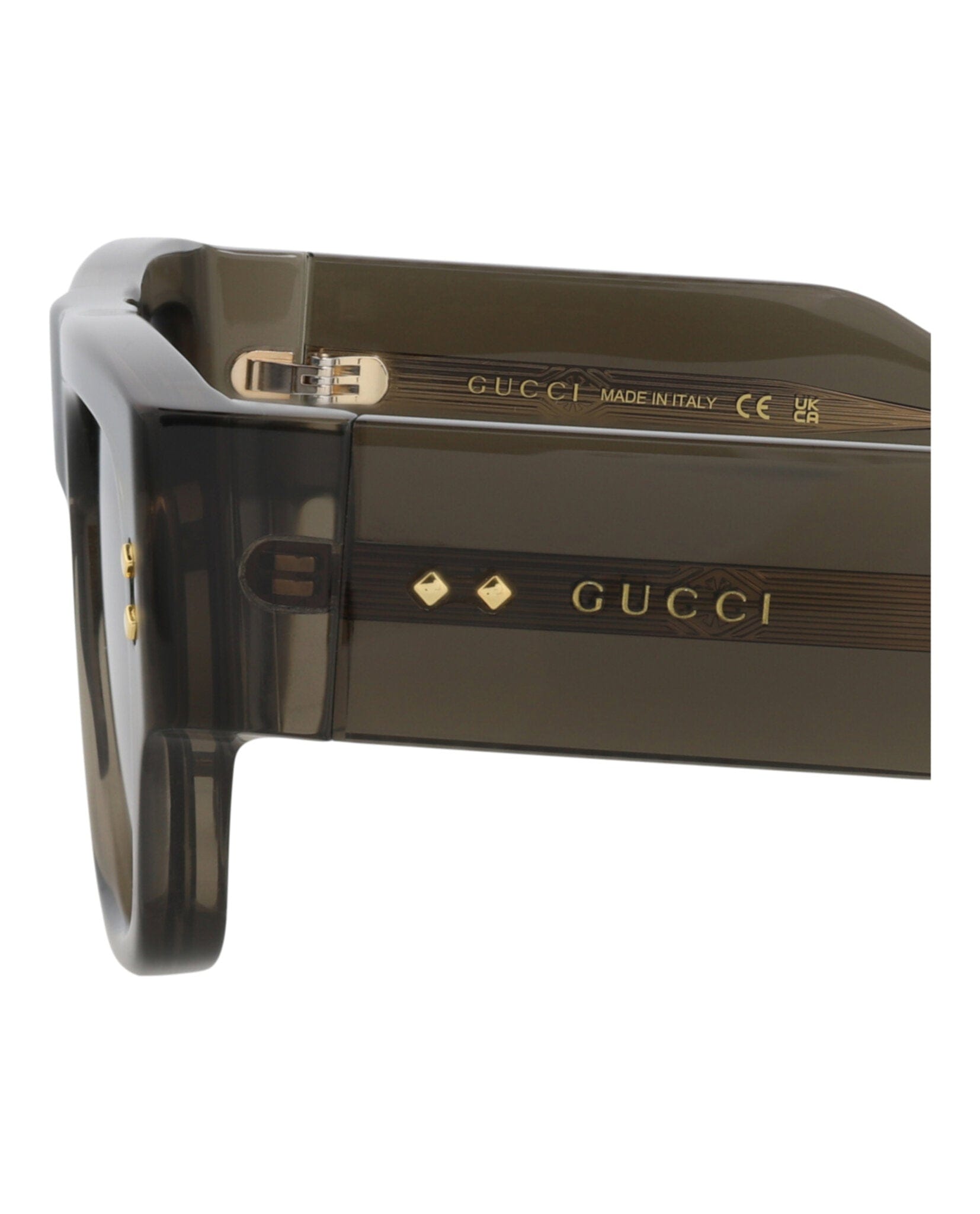 Gucci Mens Square/Rectangle Grey Grey Blue Fashion Designer Eyewear