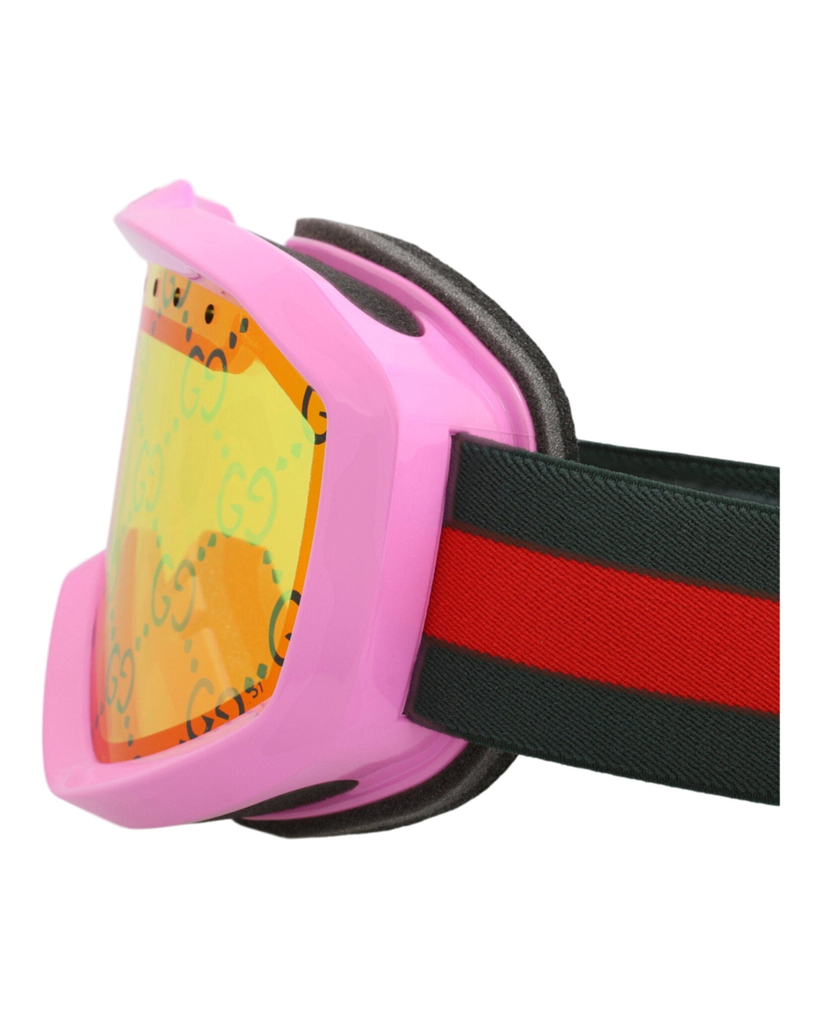 Gucci Unisex Shield/Wrap Pink Multicolor Yellow Fashion Designer Eyewear