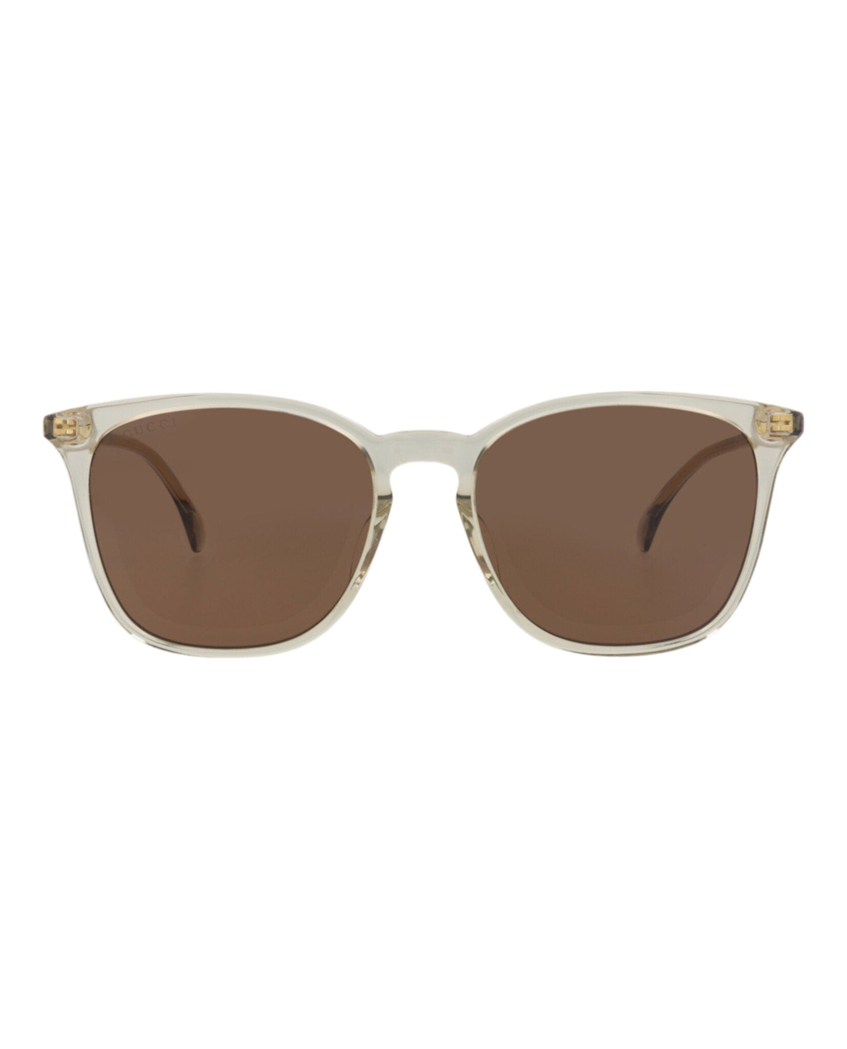 Gucci Mens Square/Rectangle Brown Brown Brown Fashion Designer Eyewear