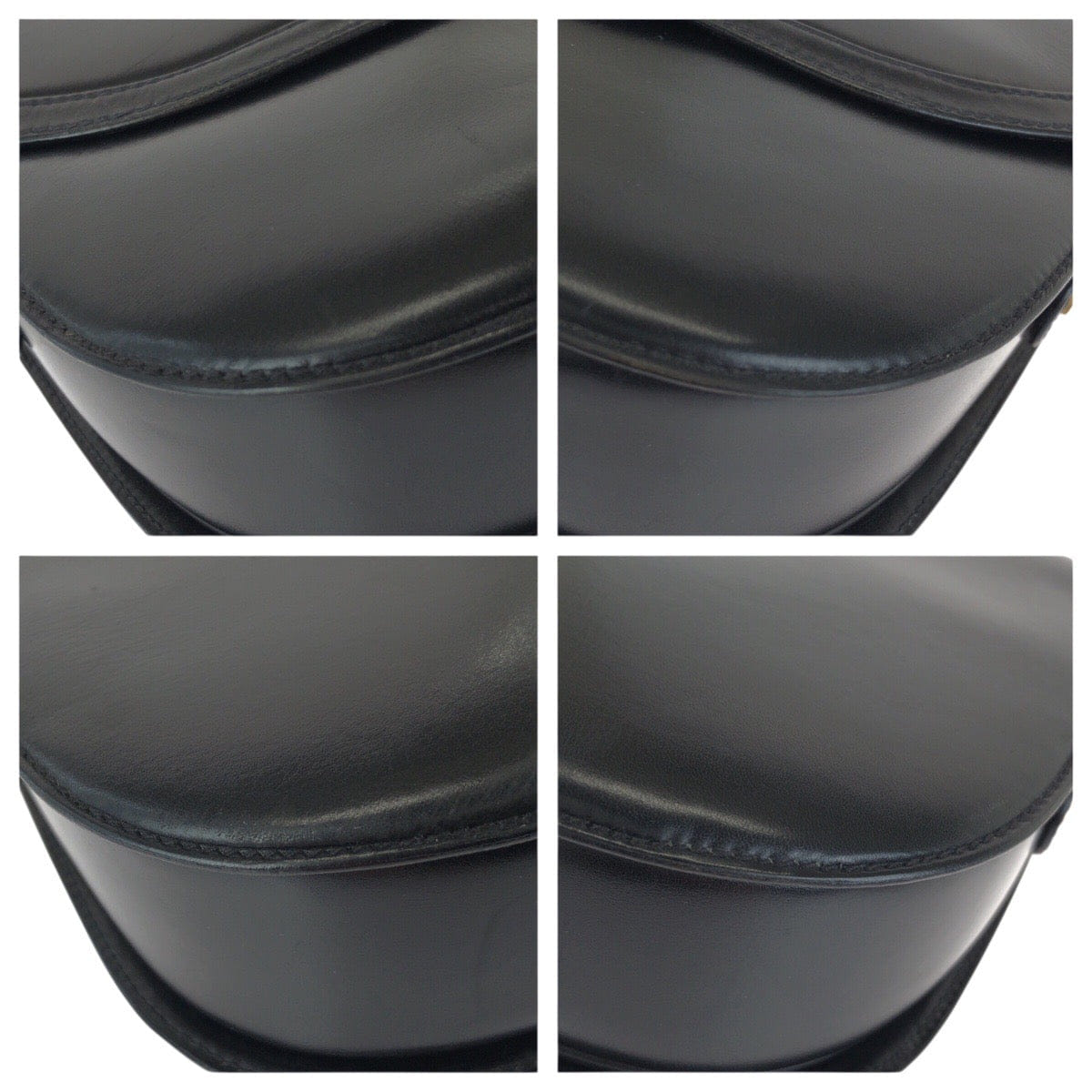 Gucci Vintage Leather Shoulder Bag Black