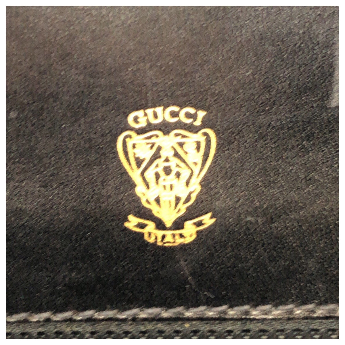 Gucci Vintage Leather Shoulder Bag Black