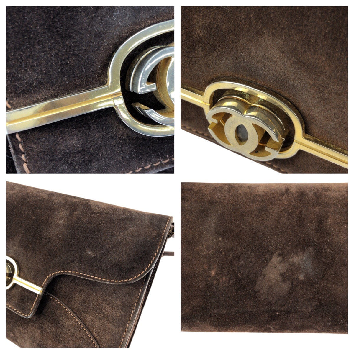 Gucci Vintage Suede Shoulder Bag