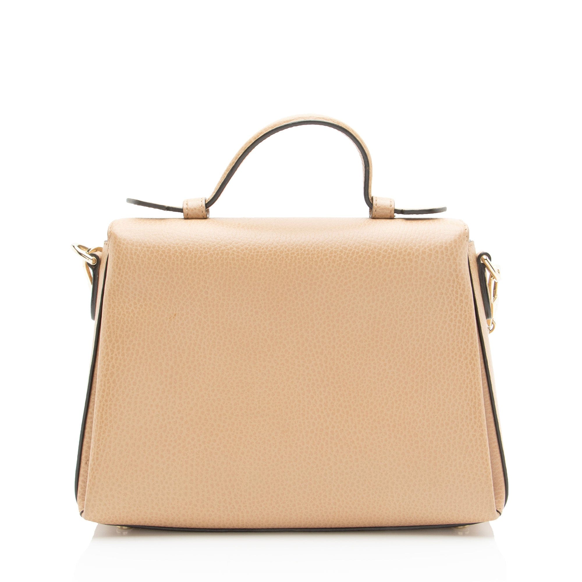 Gucci Leather Interlocking G Small Top Handle