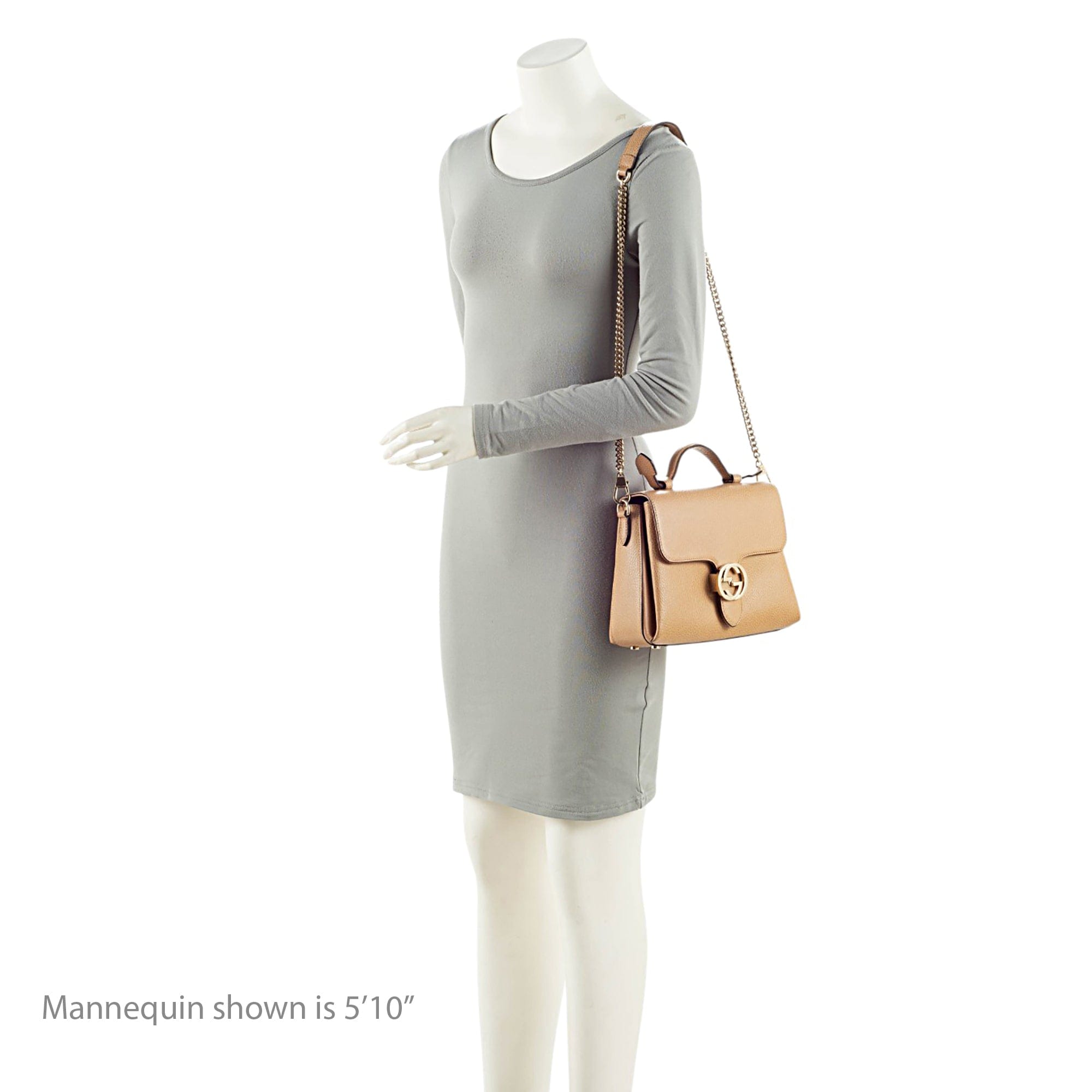 Gucci Leather Interlocking G Small Top Handle