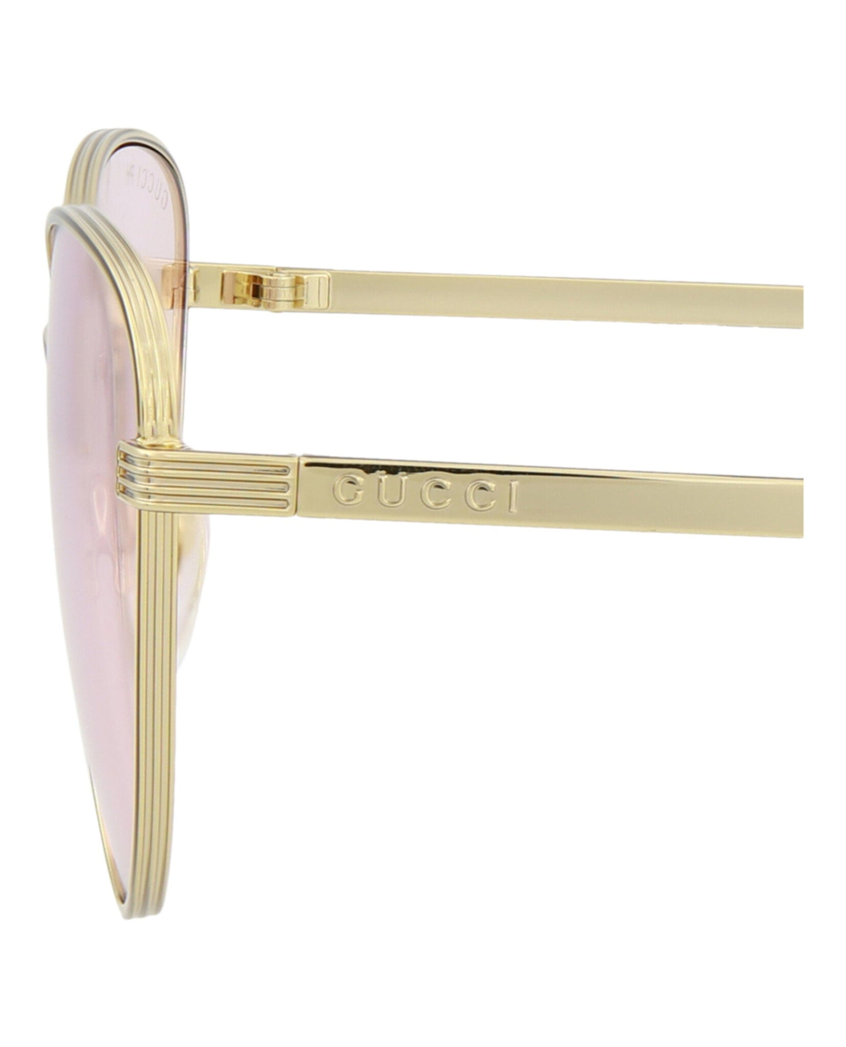 Gucci Womens Cat Eye Gold Gold Pink Fashion Designer Eyewear