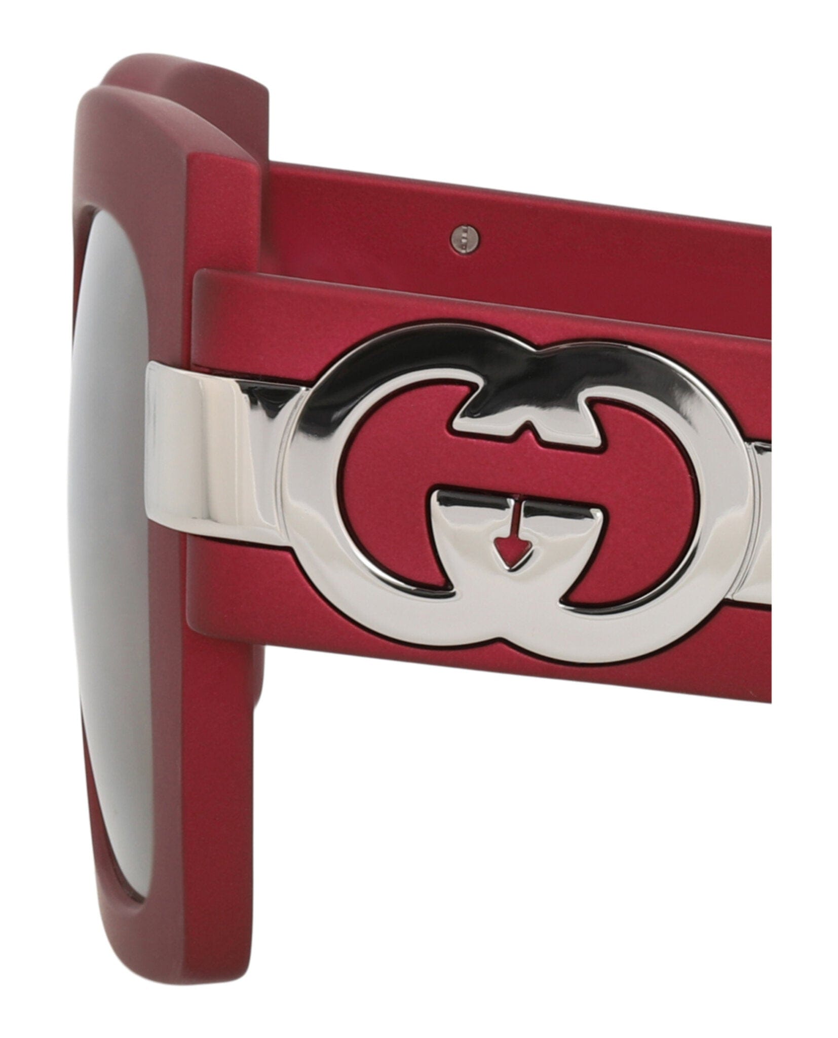 Gucci Womens Square/Rectangle Red Red Grey Fashion Designer Eyewear