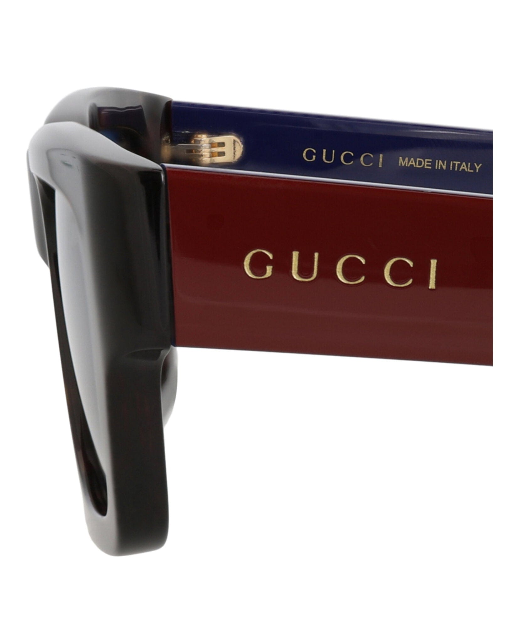 Gucci Mens Square/Rectangle Havana Red Blue Fashion Designer Eyewear